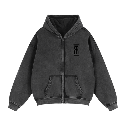 Motive Eight Zip-Through Boxy Hoodie
