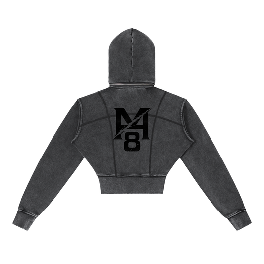 Women’s Vintage Washed Cropped Fleece Hoodie — Consequence