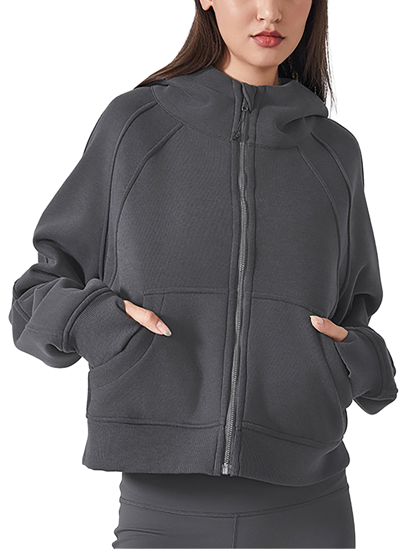 Women’s Crop Zip Hoodie – Elevated Grind Edition