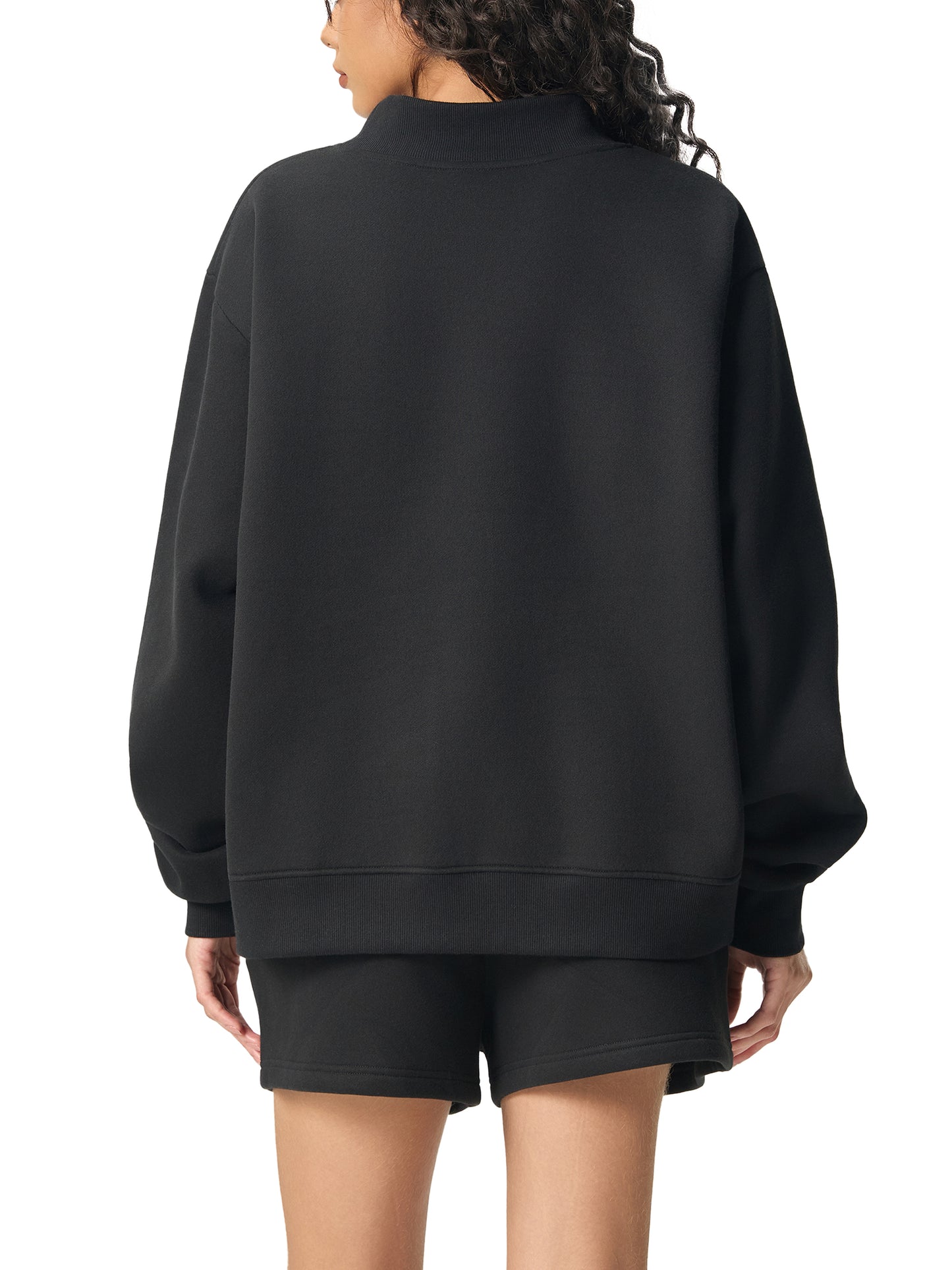 M8 Essential Fleece Mock Neck Crew — Time Edition