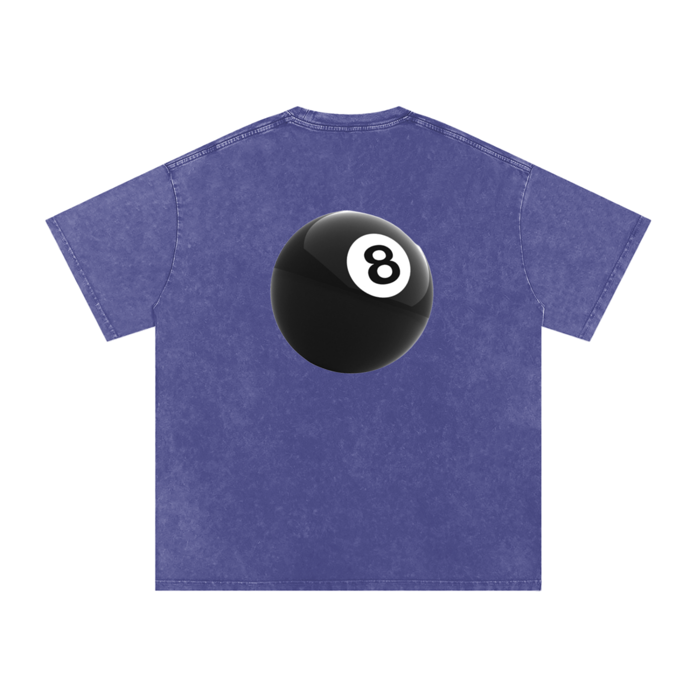 Acid-Washed Oversized Tee – Back 8Ball Statement