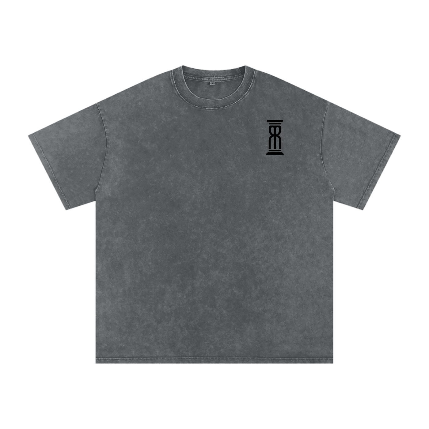 Acid-Washed Oversized Tee – Back 8Ball Statement