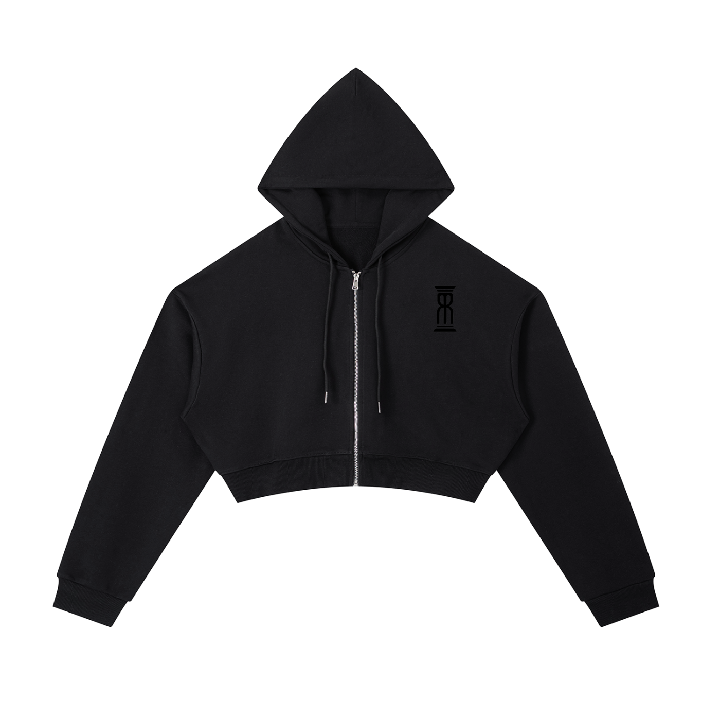 M8 Essential Cropped Zip-Up Hoodie — Time Edition (Women’s)