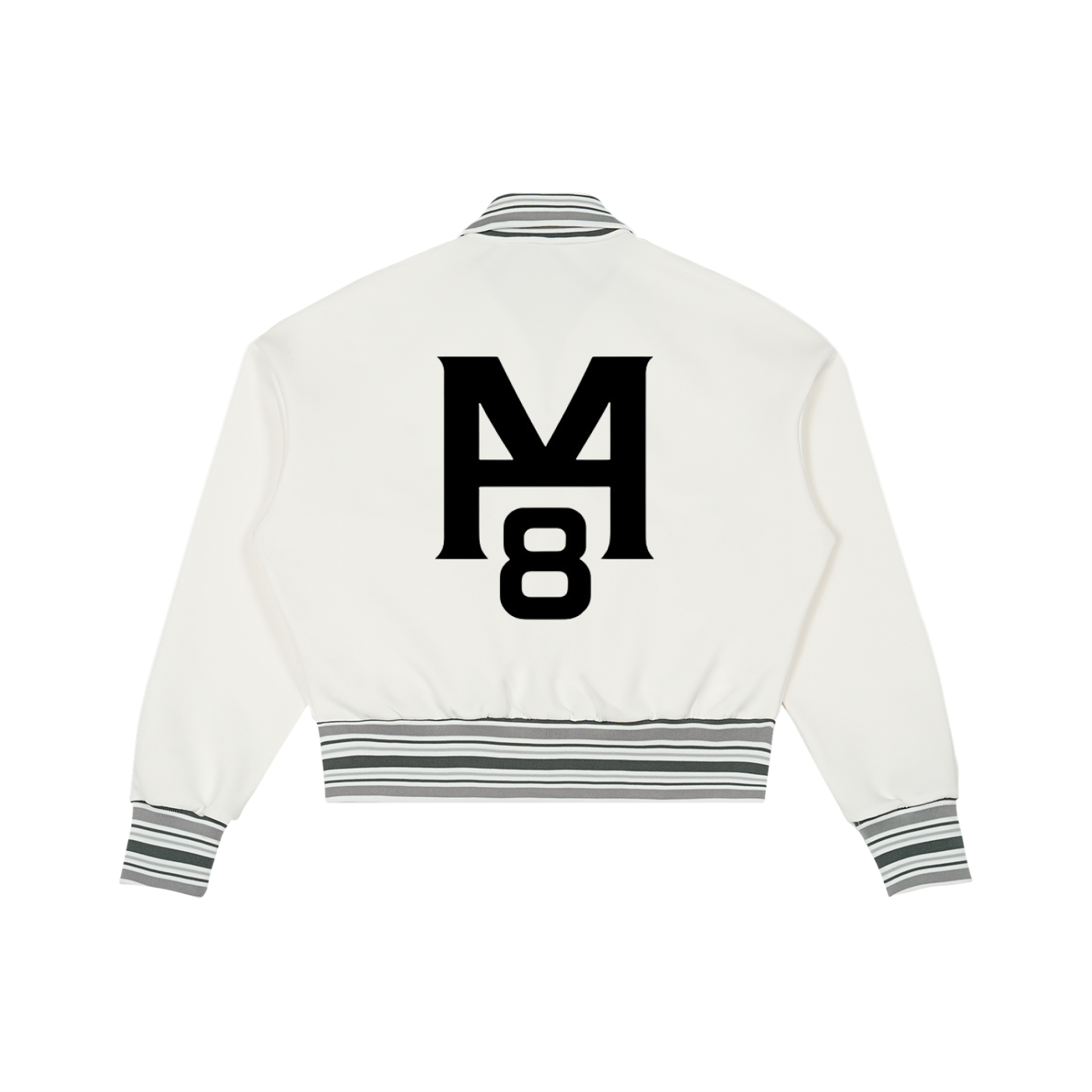 M8 Striped Rib Collar Zip Jacket — Rosary Minimal Edition