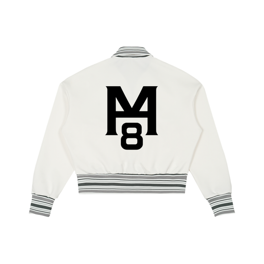 M8 Striped Rib Collar Zip Jacket — Rosary Minimal Edition