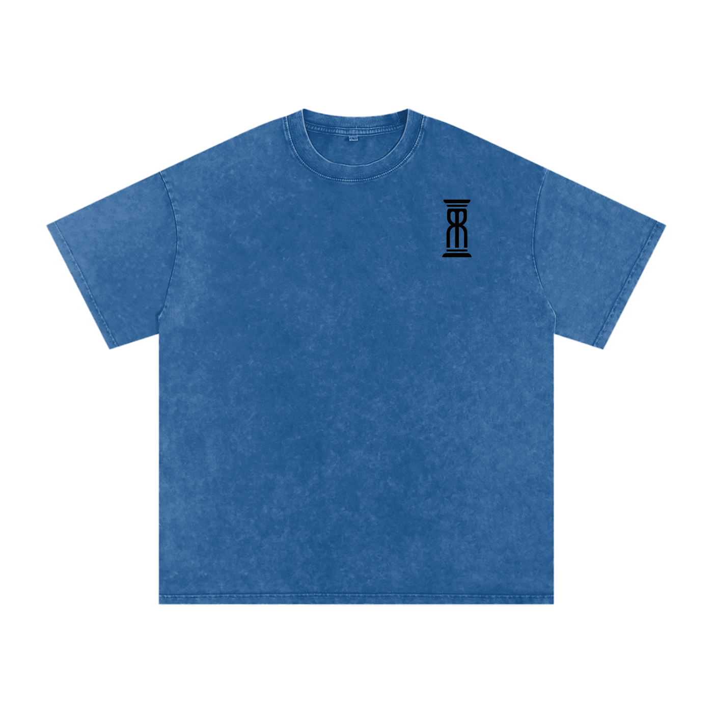 Acid-Washed Oversized Tee – Back 8Ball Statement
