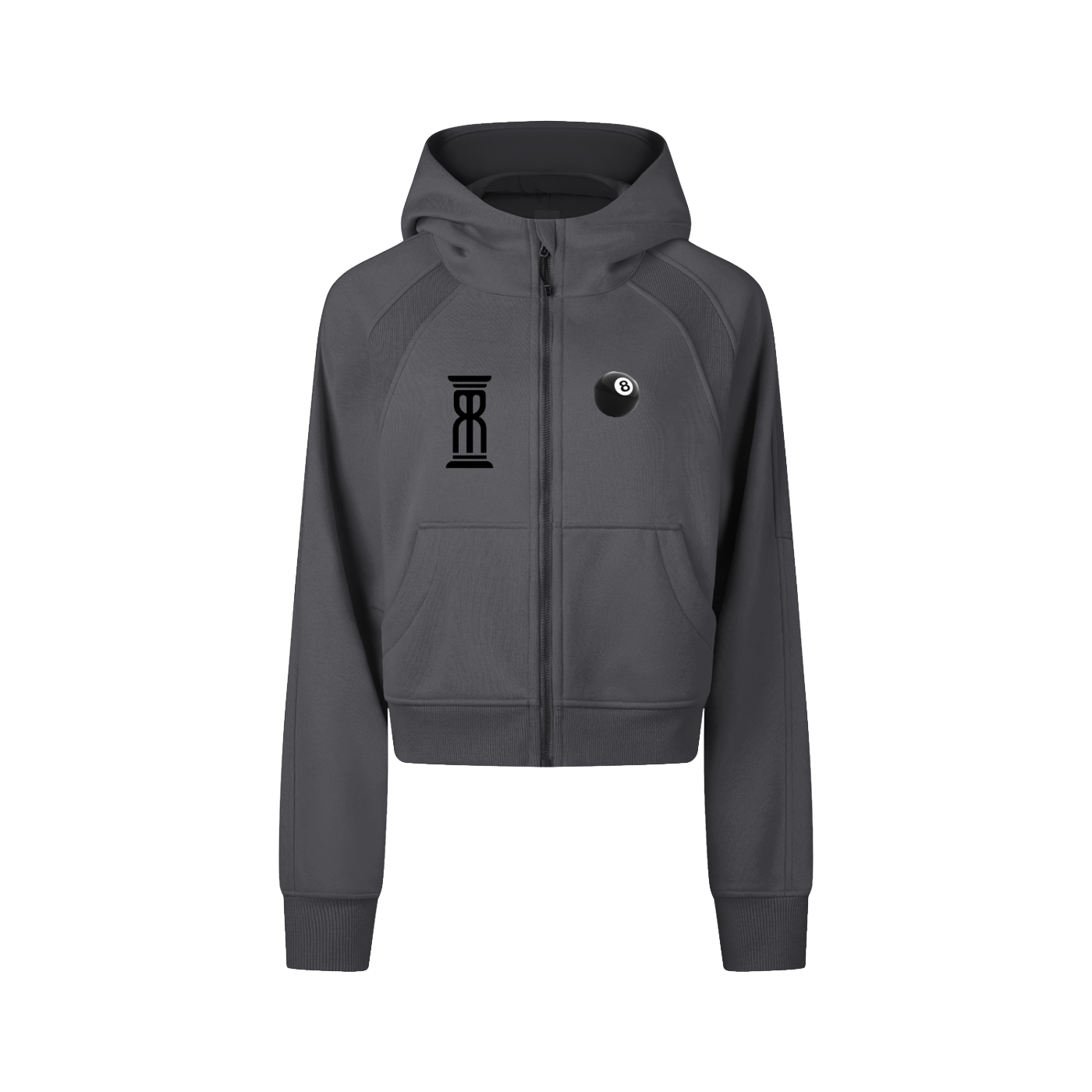Women’s Crop Zip Hoodie – Elevated Grind Edition