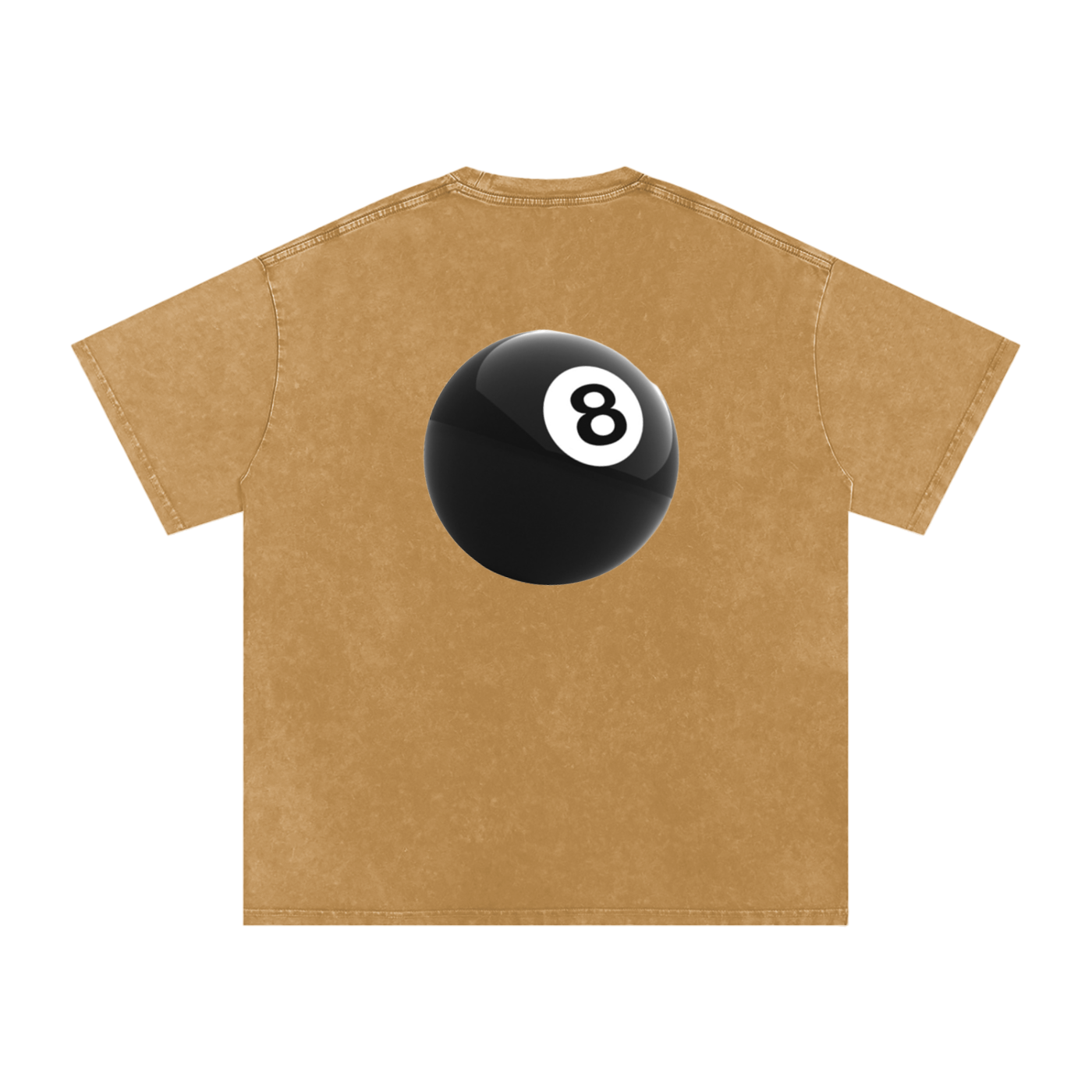 Acid-Washed Oversized Tee – Back 8Ball Statement
