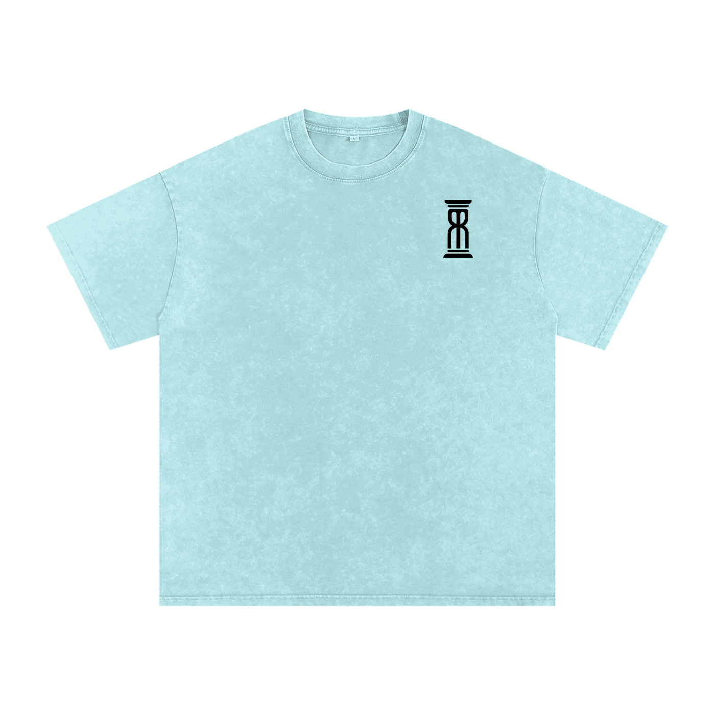 Acid-Washed Oversized Tee – Back 8Ball Statement