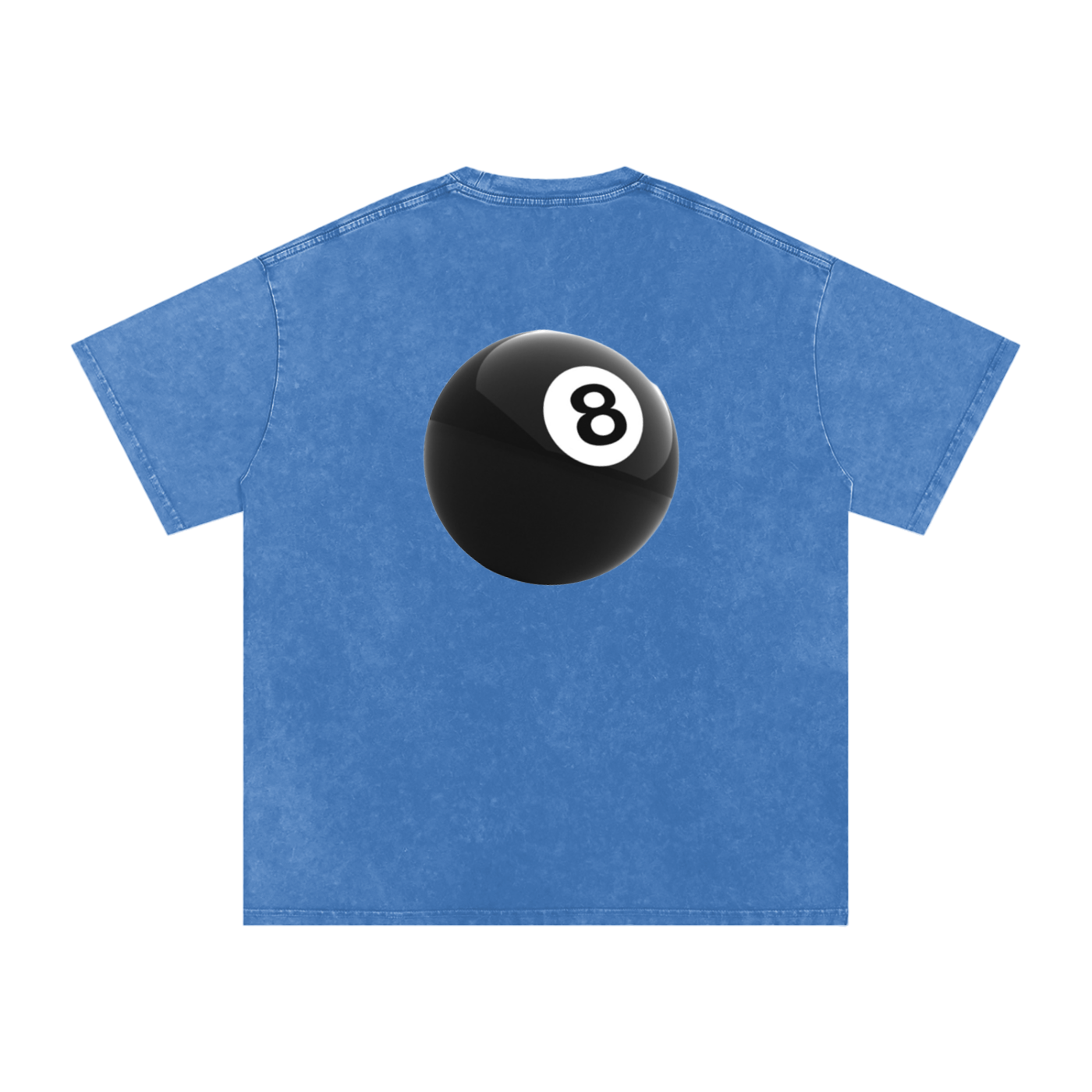 Acid-Washed Oversized Tee – Back 8Ball Statement