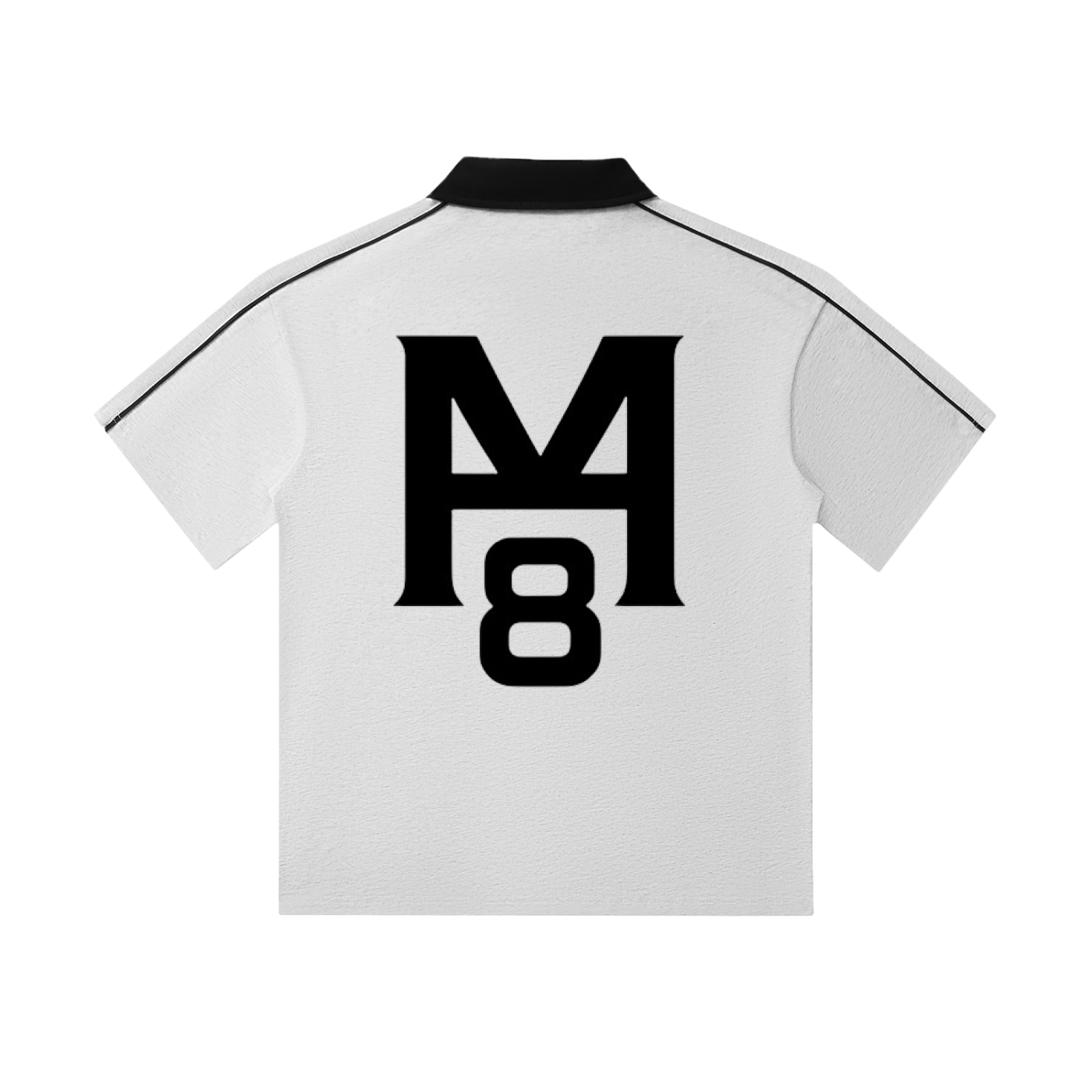 M8 Contrast Collar Short-Sleeve Polo — Rosary Edition