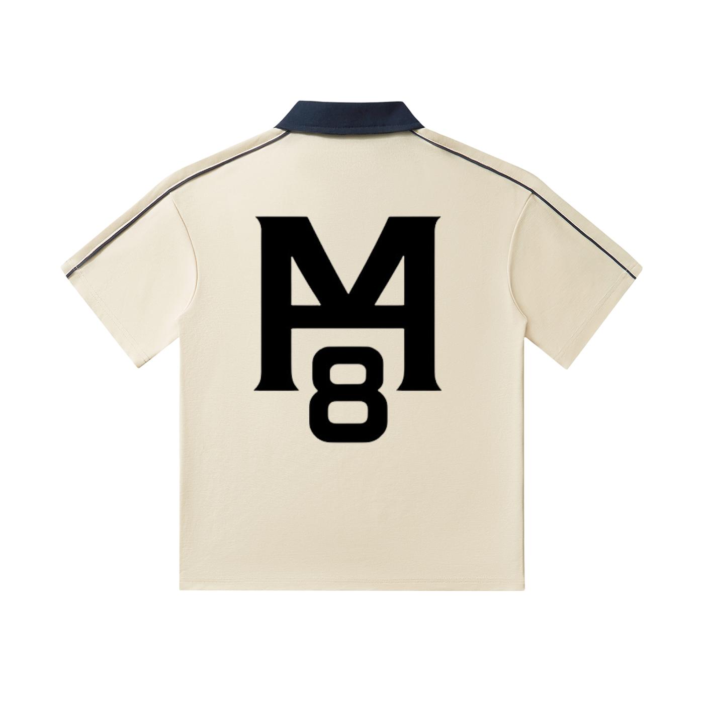 M8 Contrast Collar Short-Sleeve Polo — Rosary Edition