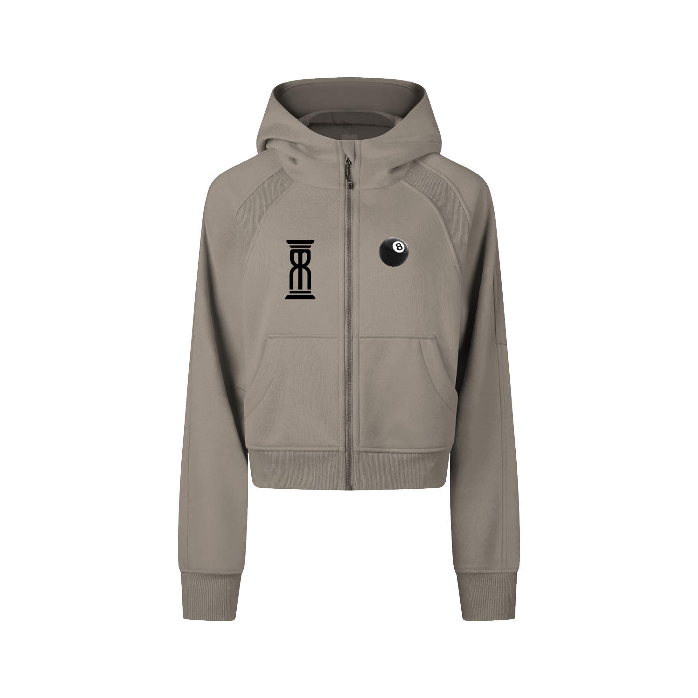 Women’s Crop Zip Hoodie – Elevated Grind Edition