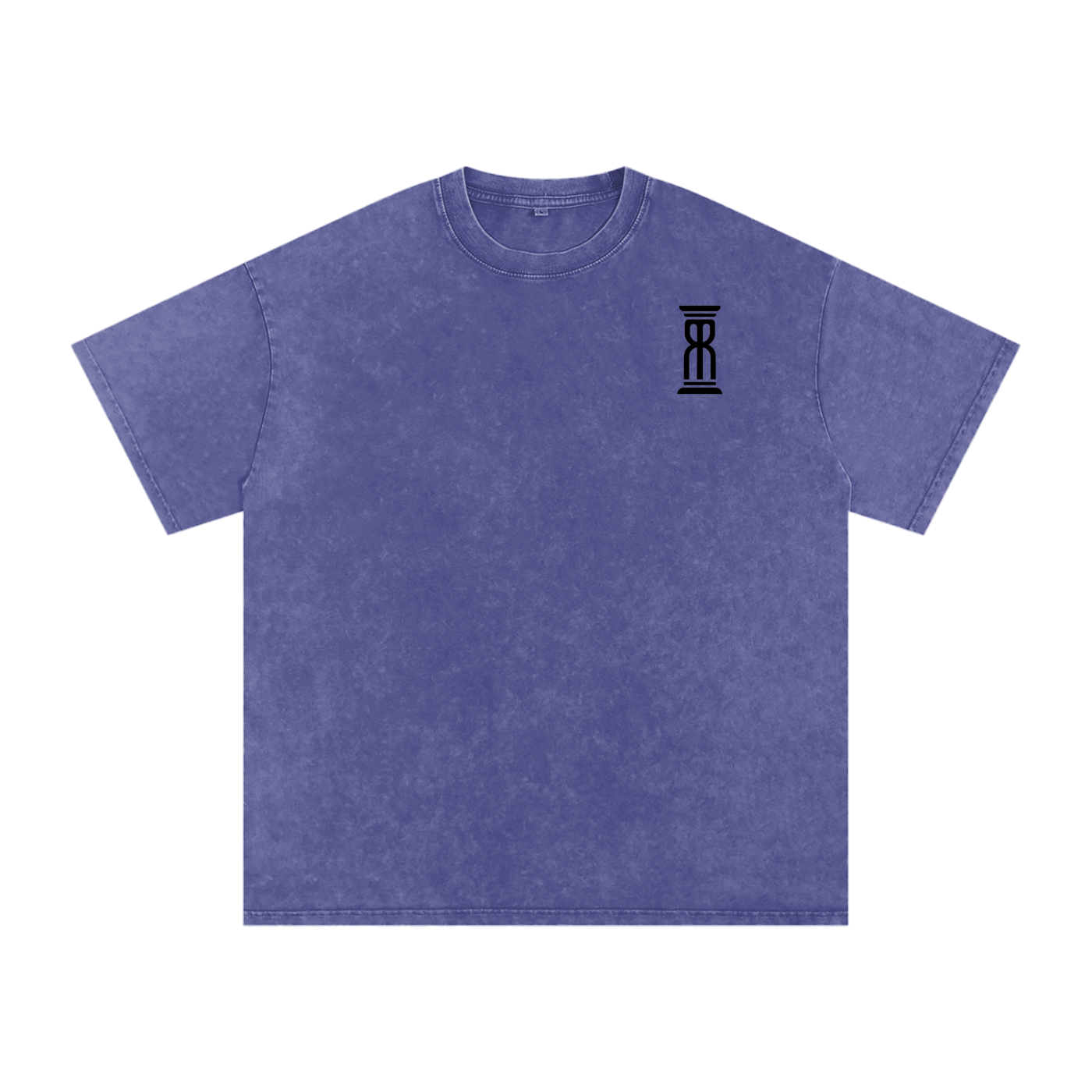 Acid-Washed Oversized Tee – Back 8Ball Statement