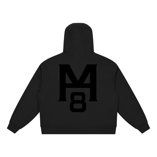 M8 Boxy Button-Placket Hoodie — Balance Edition Button Placket Hoodie