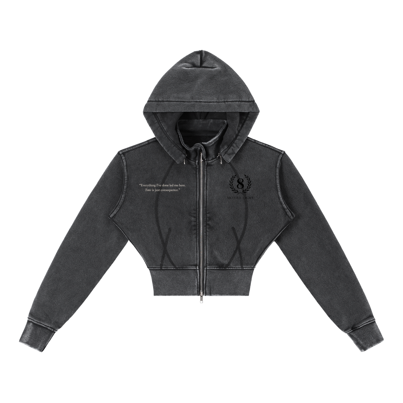 Women’s Vintage Washed Cropped Fleece Hoodie —  Consequence