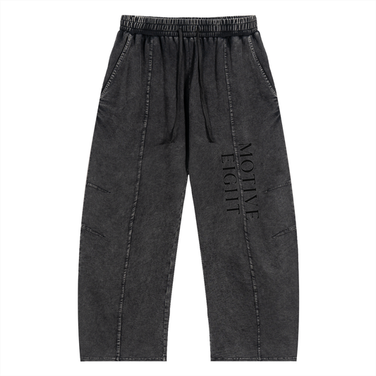 M8 Snow Washed Drawstring Cotton Pants — Premium Streetwear Joggers