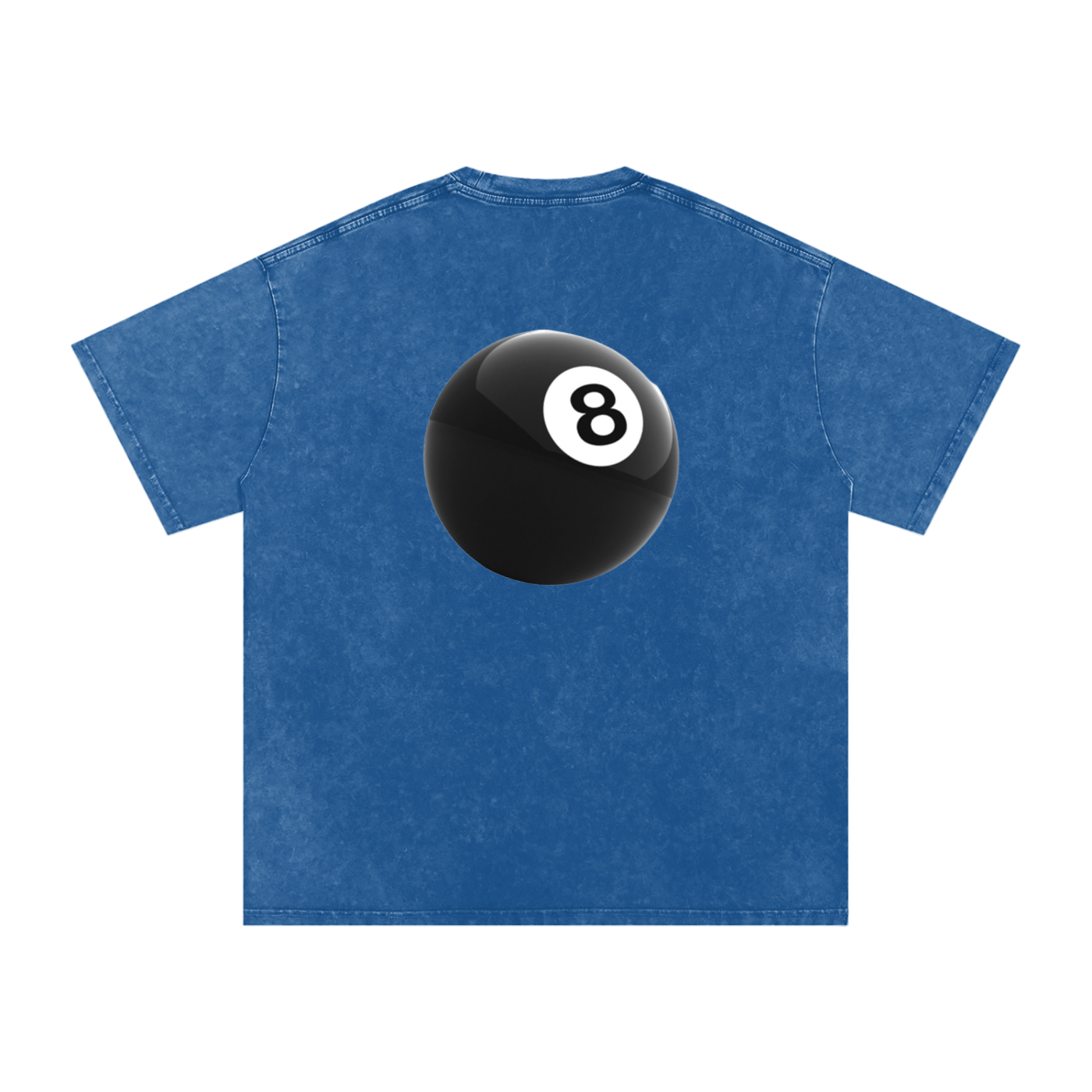 Acid-Washed Oversized Tee – Back 8Ball Statement