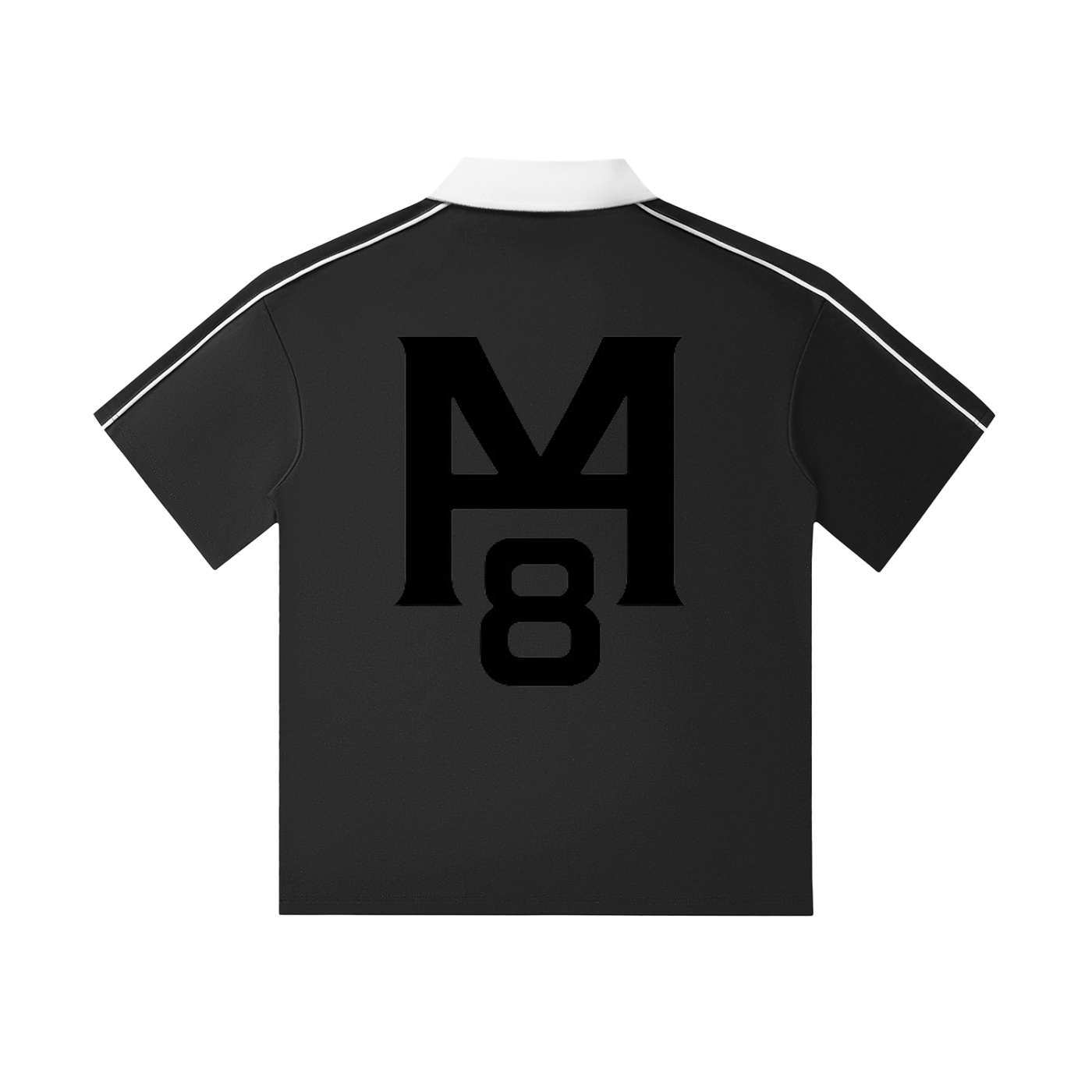 M8 Contrast Collar Short-Sleeve Polo — Rosary Edition