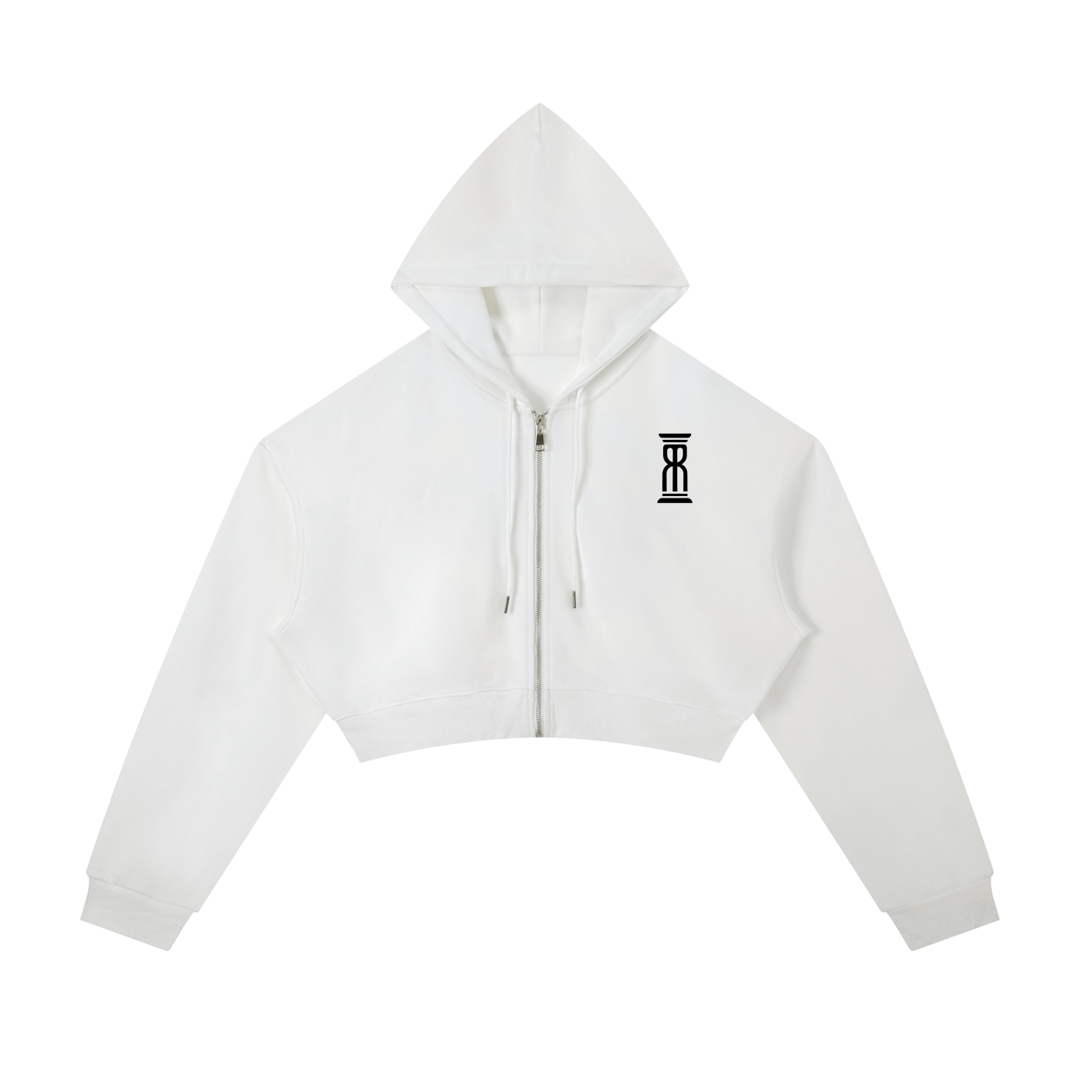 M8 Essential Cropped Zip-Up Hoodie — Time Edition (Women’s)