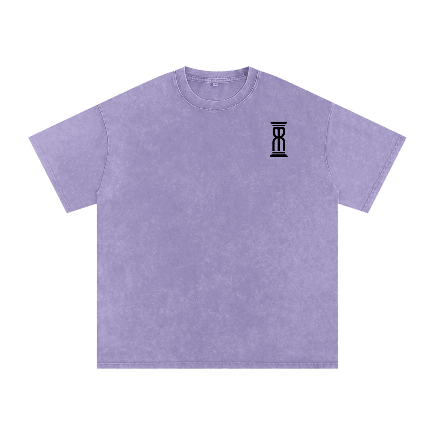 Acid-Washed Oversized Tee – Back 8Ball Statement