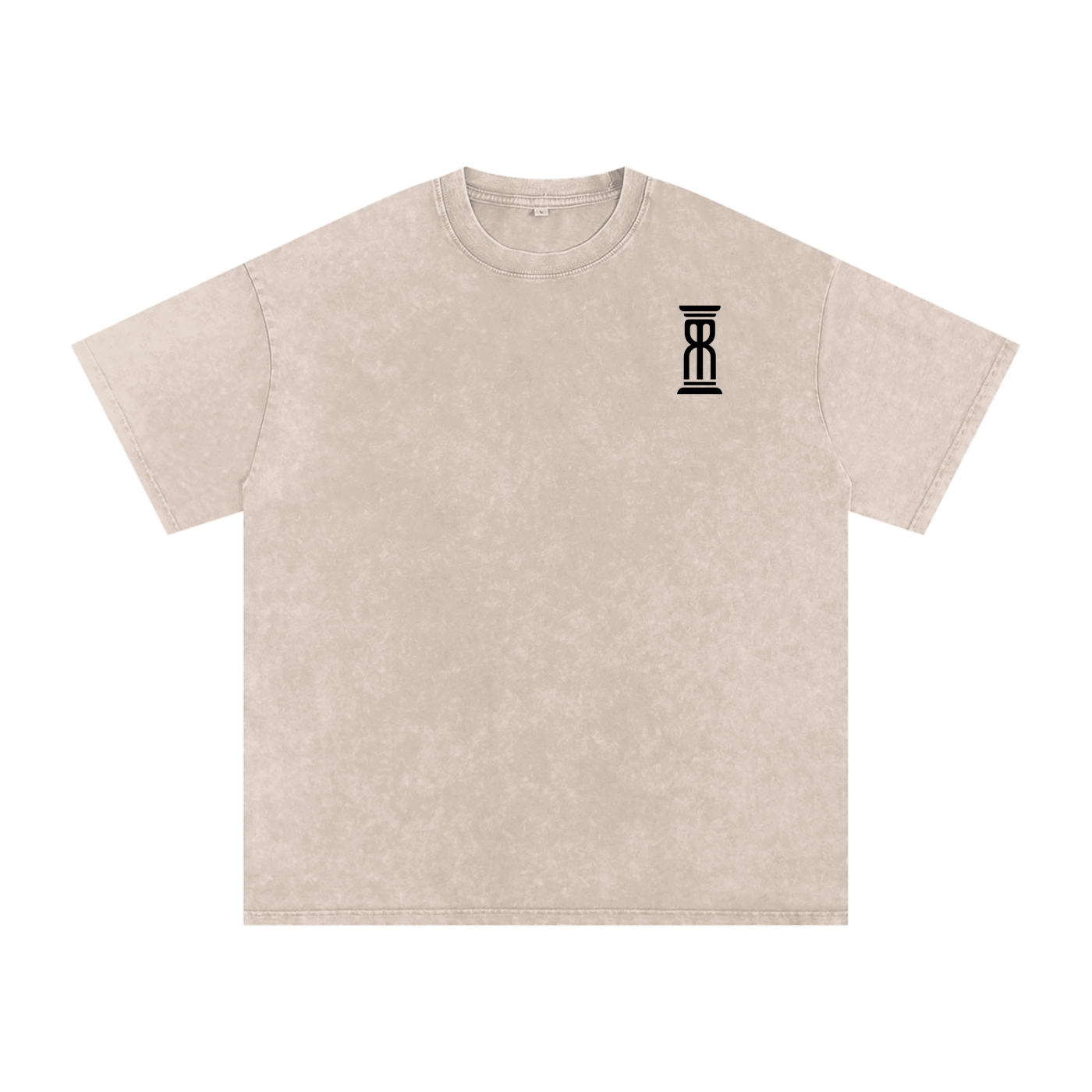 Acid-Washed Oversized Tee – Back 8Ball Statement