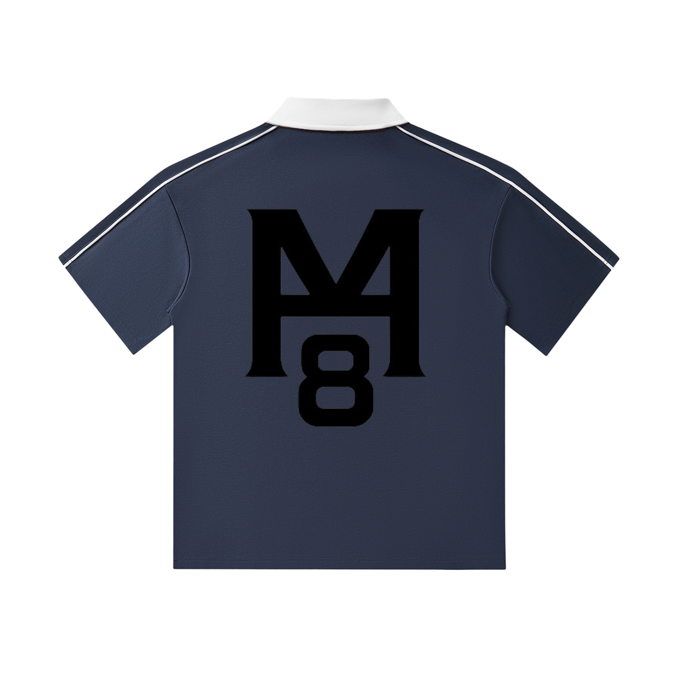 M8 Contrast Collar Short-Sleeve Polo — Rosary Edition