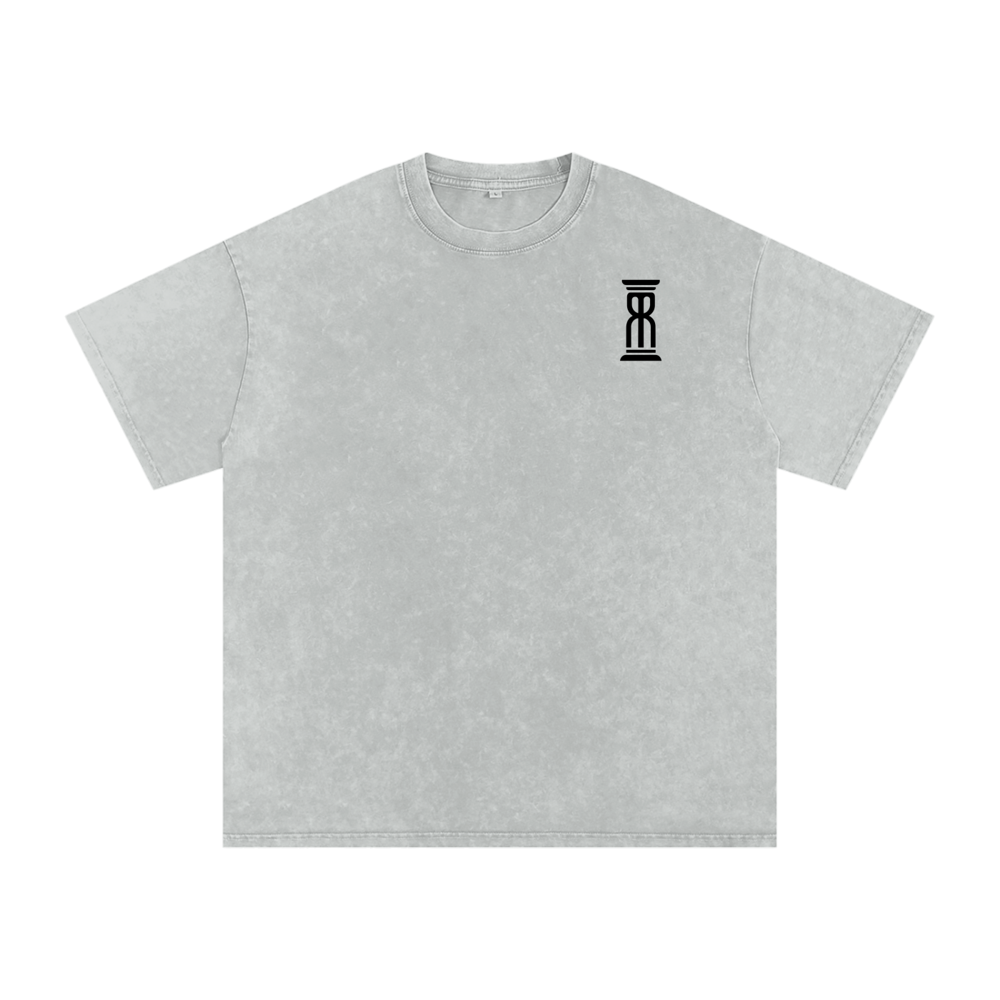 Acid-Washed Oversized Tee – Back 8Ball Statement