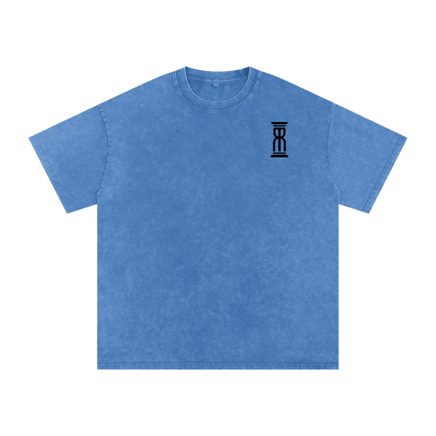 Acid-Washed Oversized Tee – Back 8Ball Statement