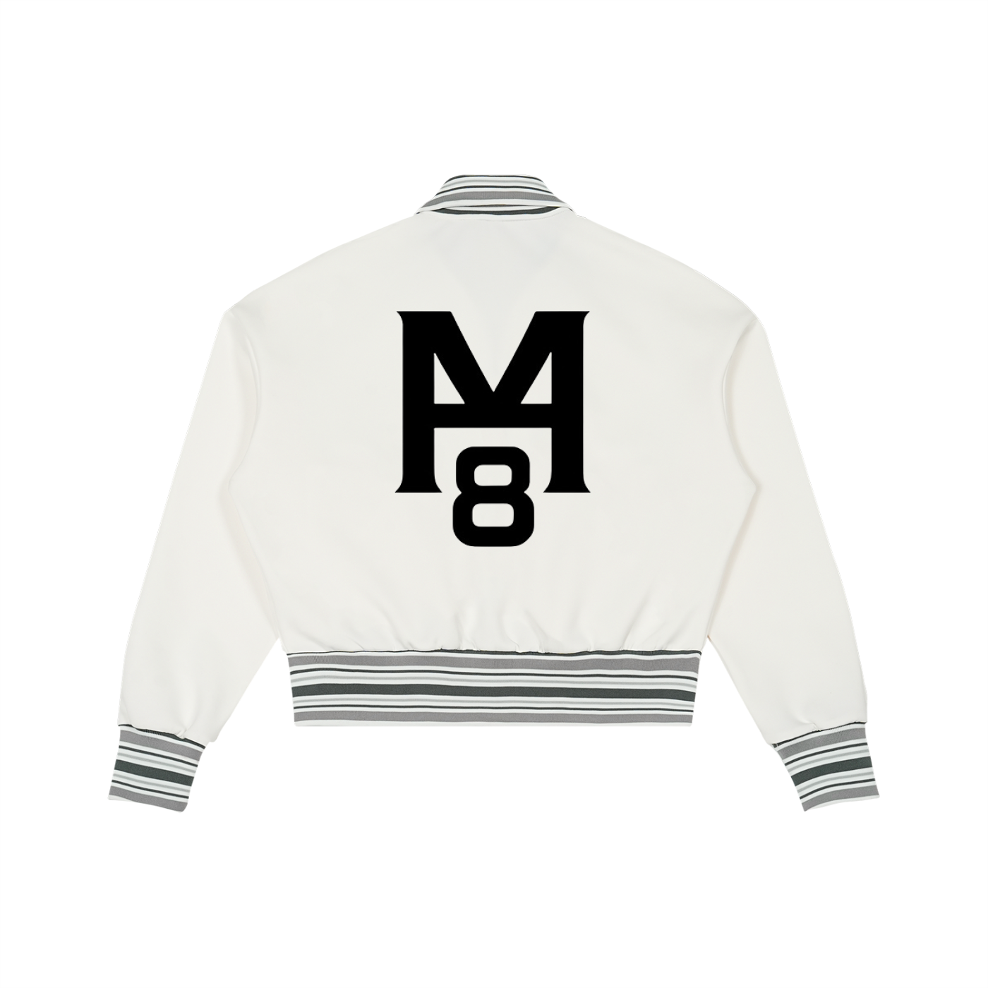 M8 Striped Rib Collar Zip Jacket — Signature Statement Outerwear