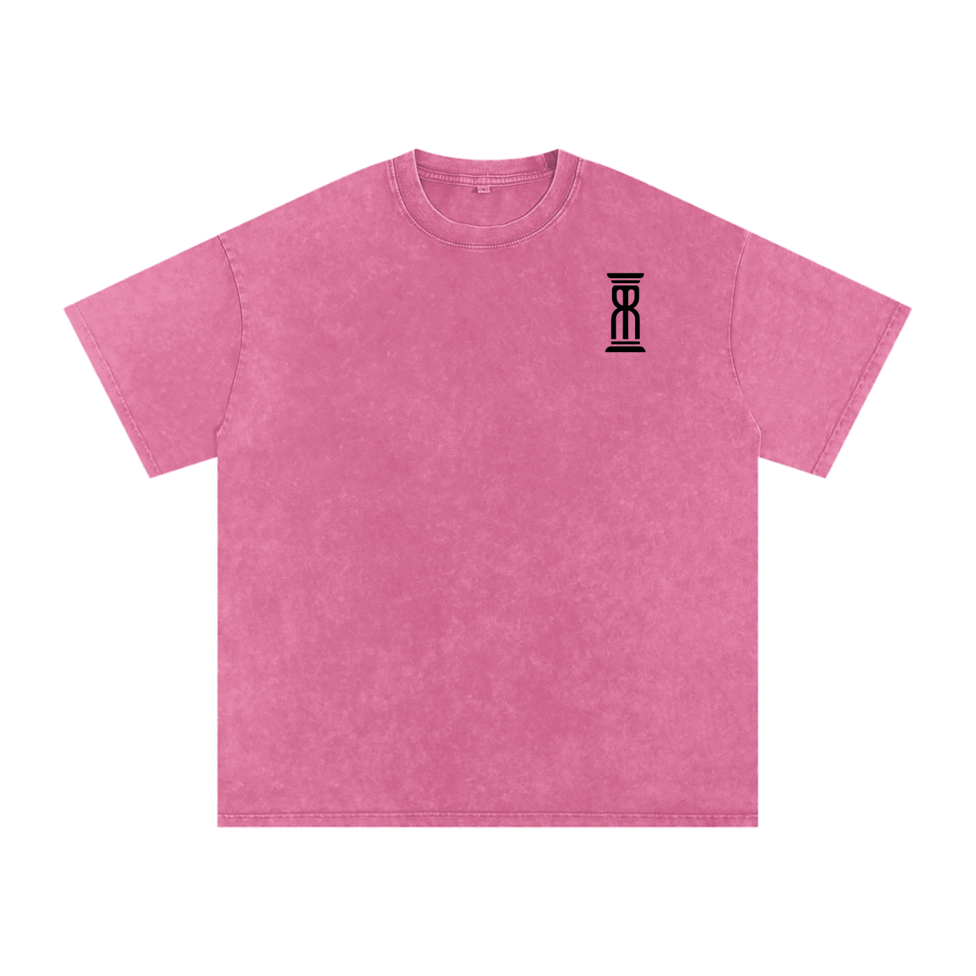 Acid-Washed Oversized Tee – Back 8Ball Statement
