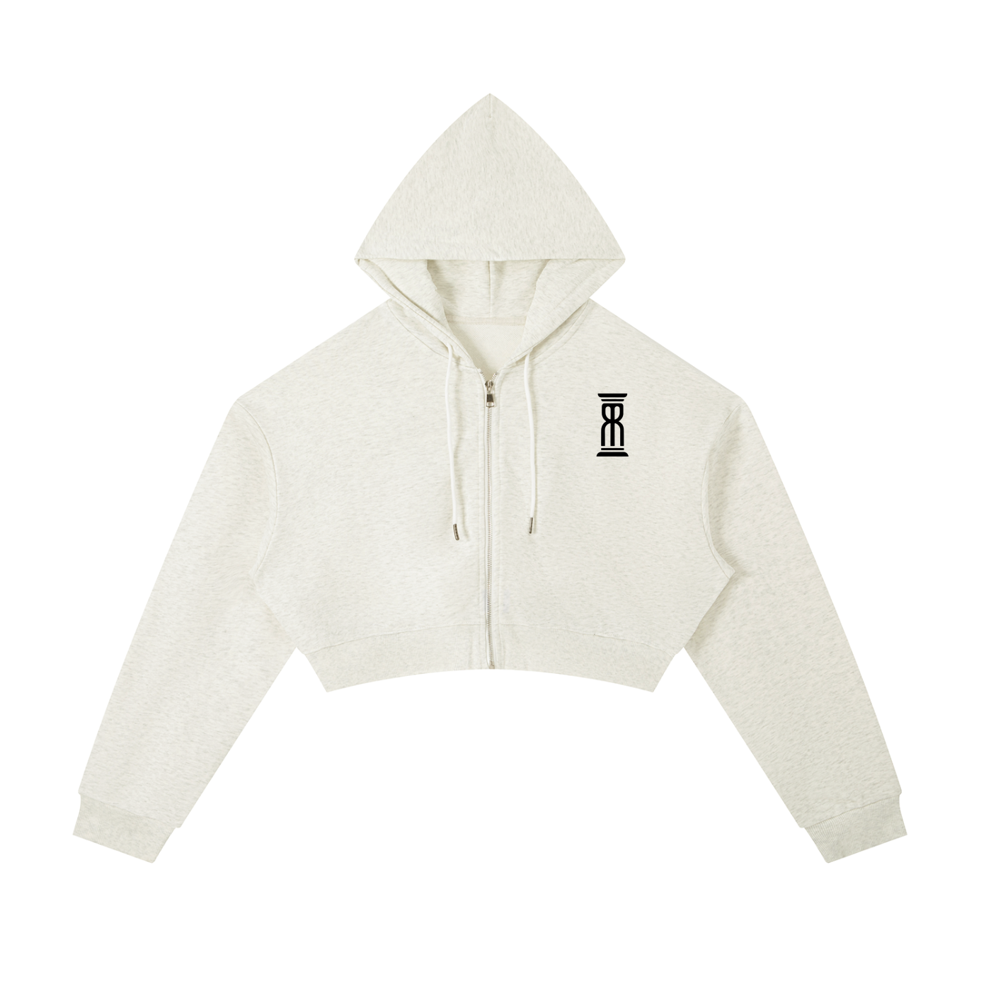 M8 Essential Cropped Zip-Up Hoodie — Time Edition (Women’s)