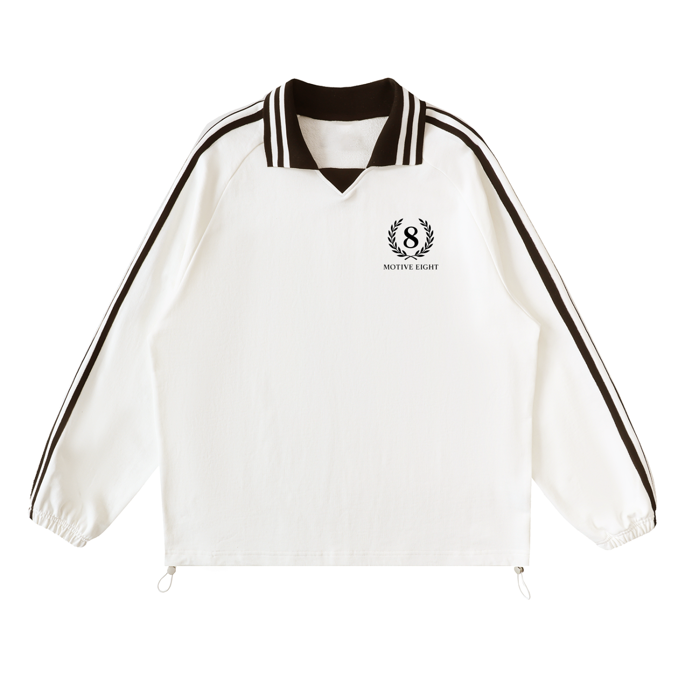 M8 Contrast Collar Long-Sleeve Polo — Rosary Edition