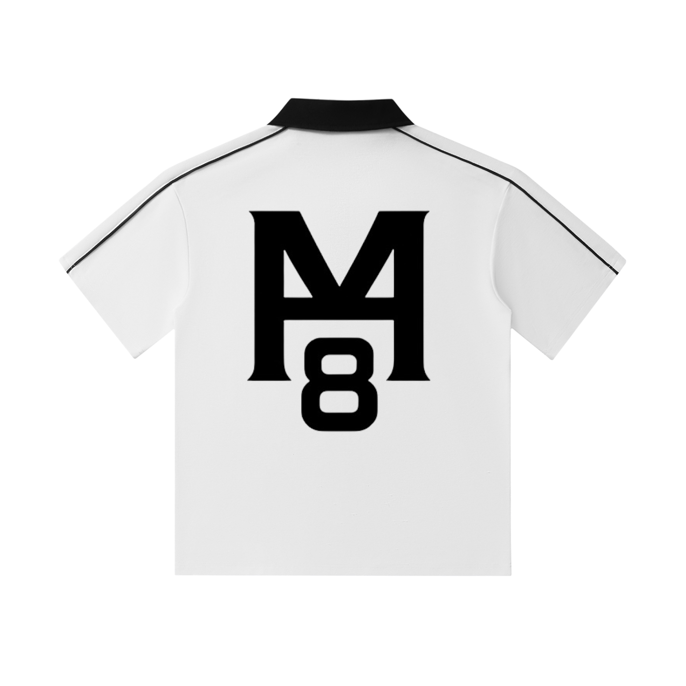 M8 Contrast Collar Short-Sleeve Polo — Rosary Edition