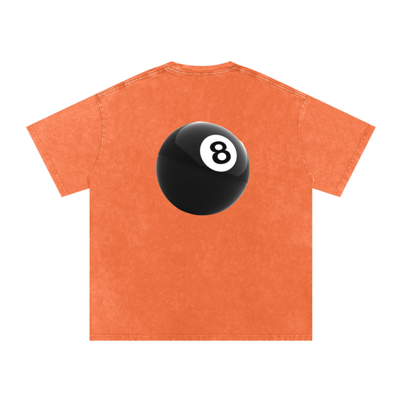 Acid-Washed Oversized Tee – Back 8Ball Statement