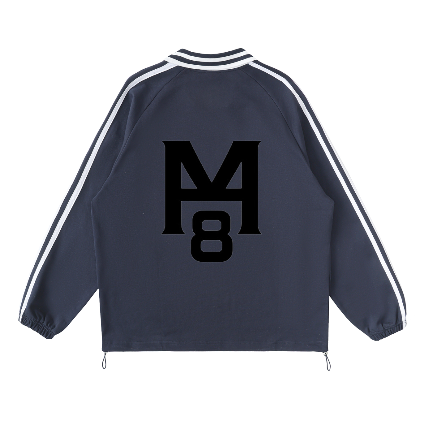 M8 Contrast Collar Long-Sleeve Polo — Rosary Edition