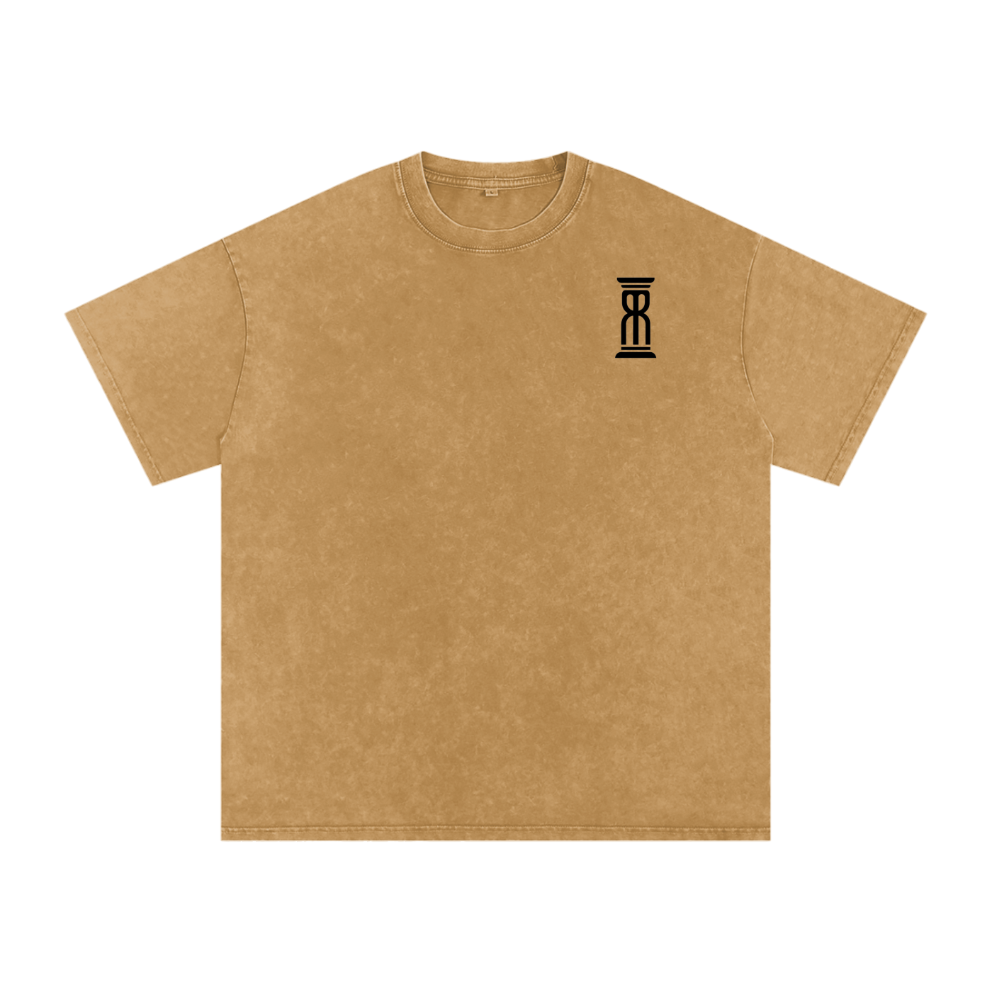 Acid-Washed Oversized Tee – Back 8Ball Statement