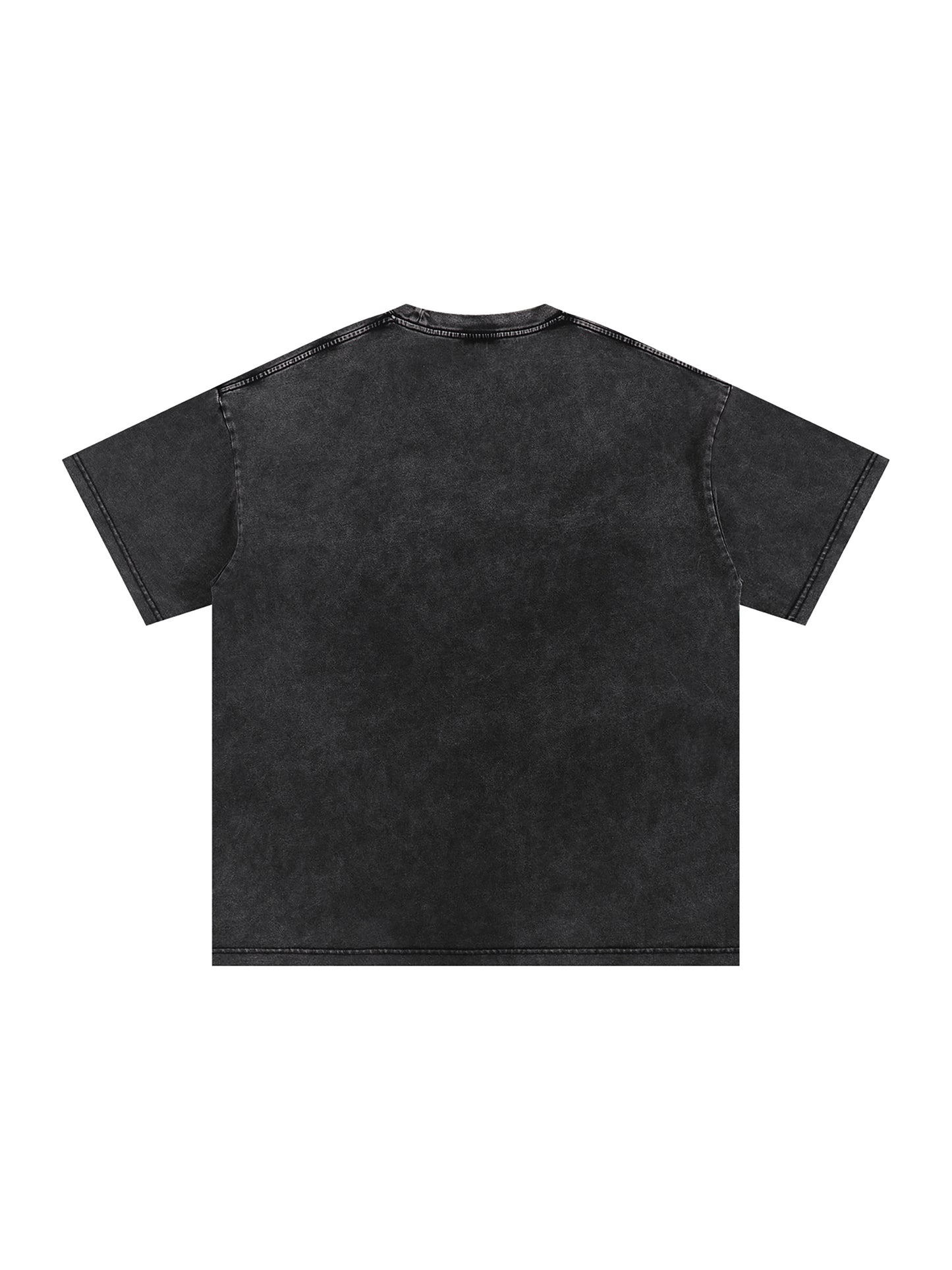 Acid-Washed Oversized Tee – Back 8Ball Statement