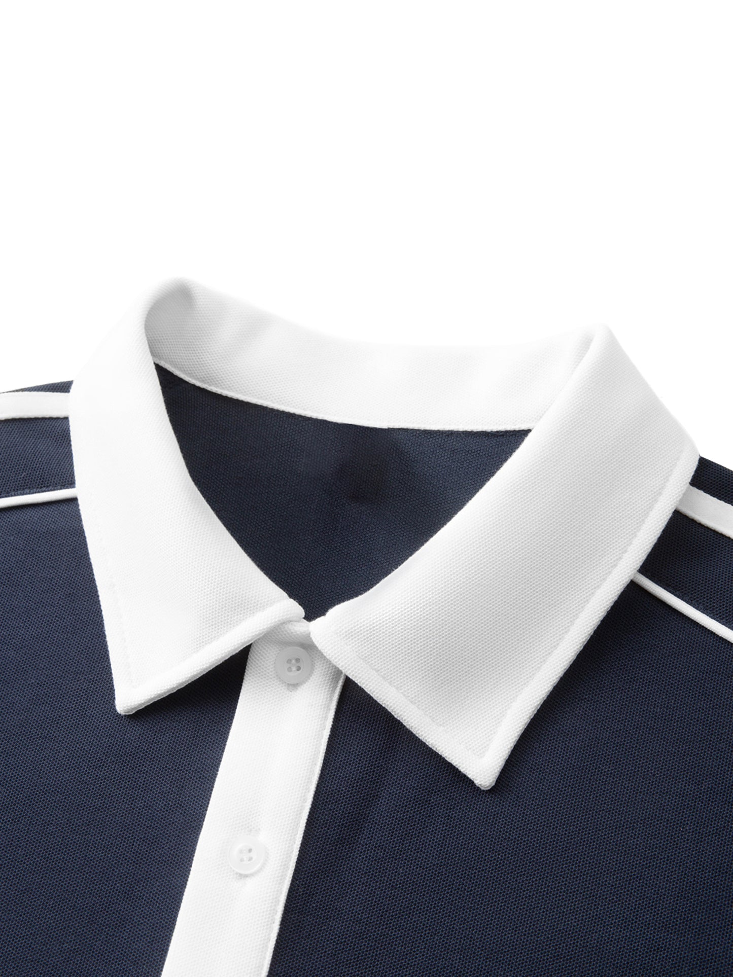 M8 Contrast Collar Short-Sleeve Polo — Rosary Edition