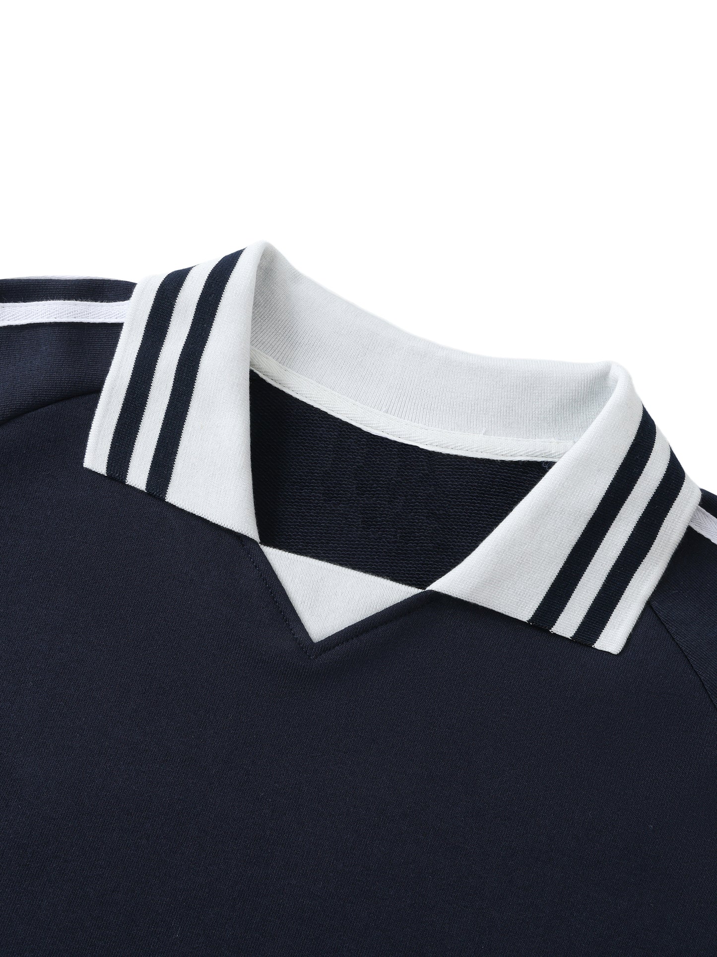 M8 Contrast Collar Long-Sleeve Polo — Rosary Edition
