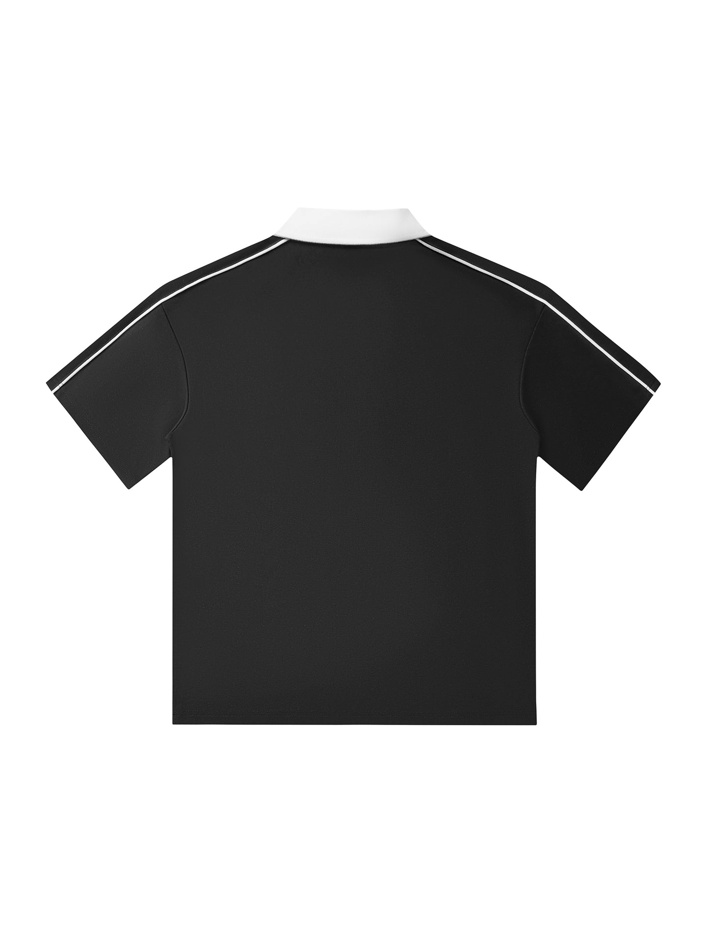 M8 Contrast Collar Short-Sleeve Polo — Rosary Edition