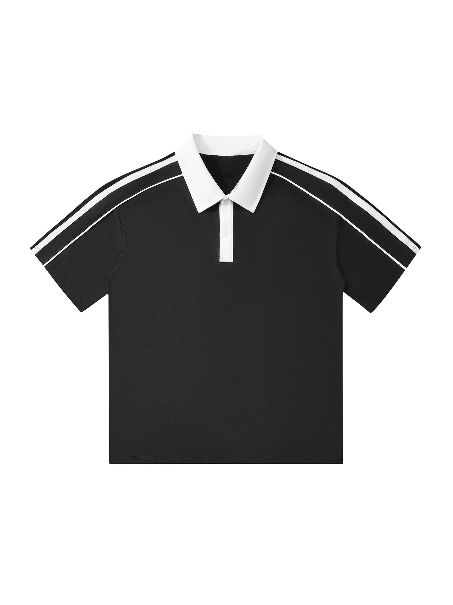 M8 Contrast Collar Short-Sleeve Polo — Rosary Edition