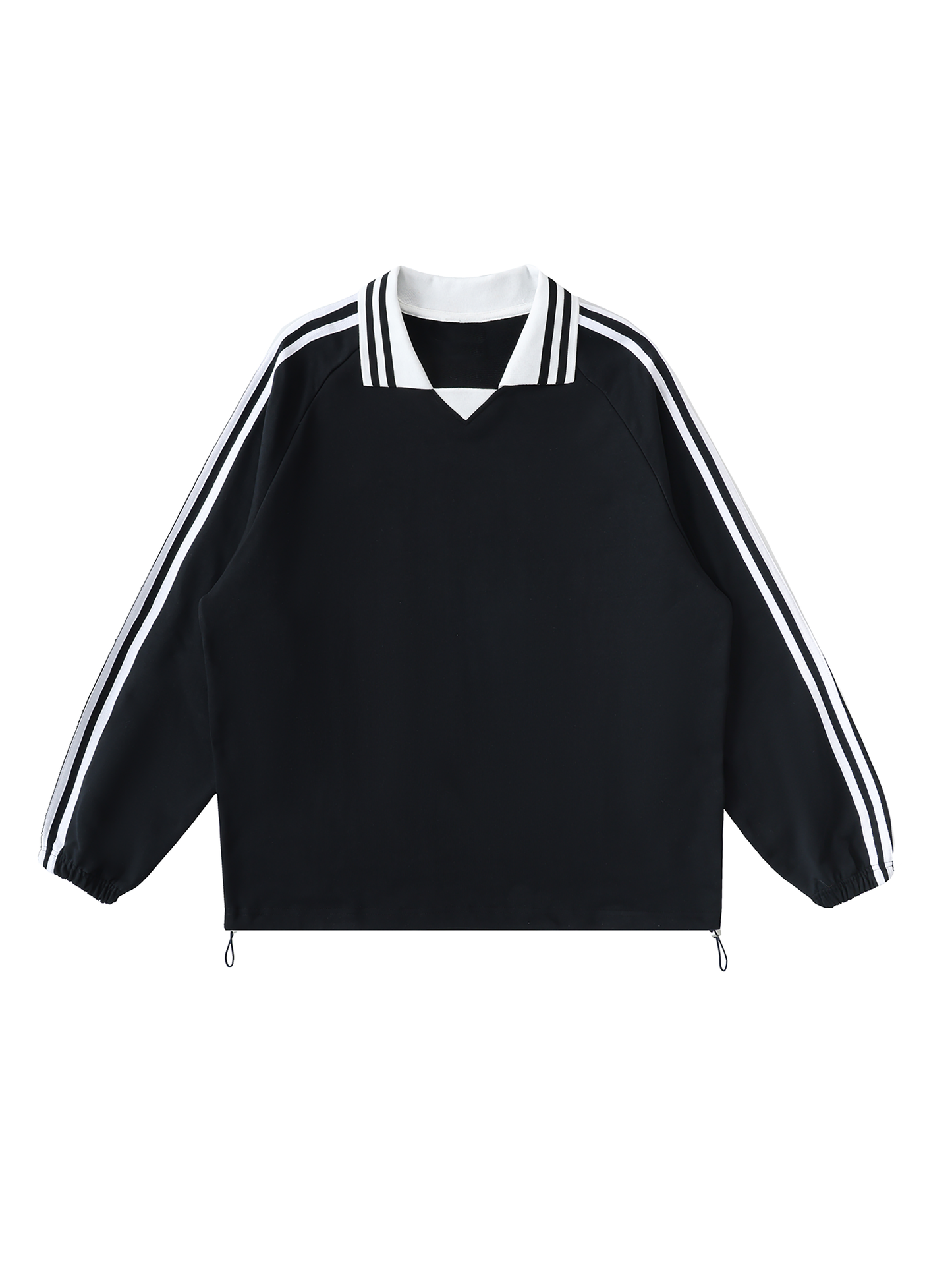 M8 Contrast Collar Long-Sleeve Polo — Rosary Edition