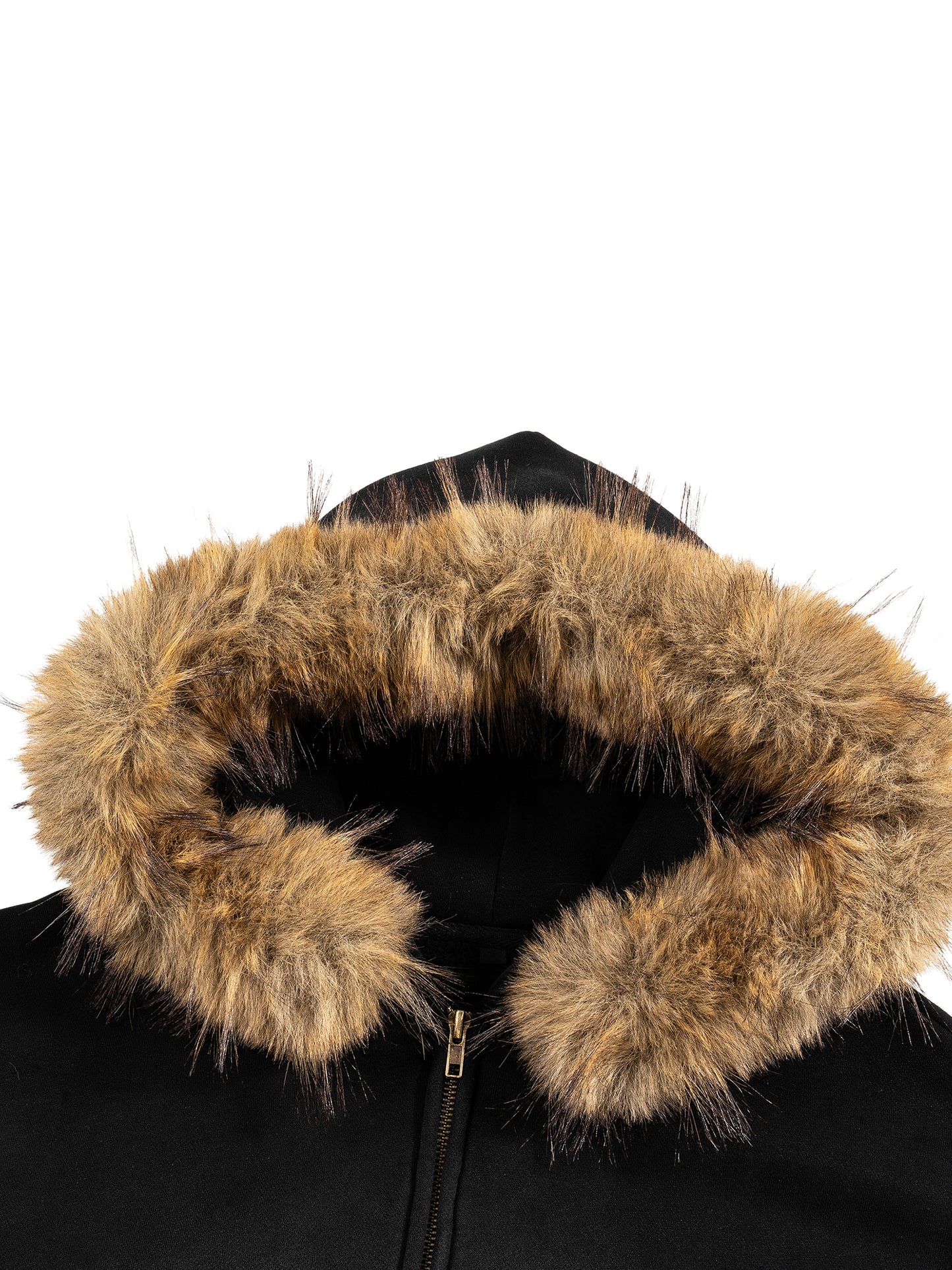 M8 Sun Face Boxy Hoodie — Detachable Fur Edition