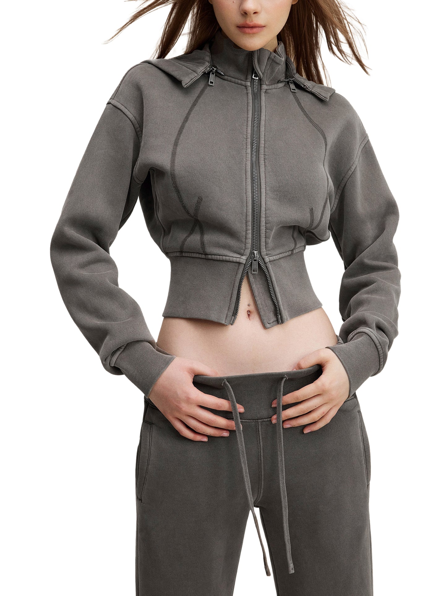 Women’s Vintage Washed Cropped Fleece Hoodie —  Consequence