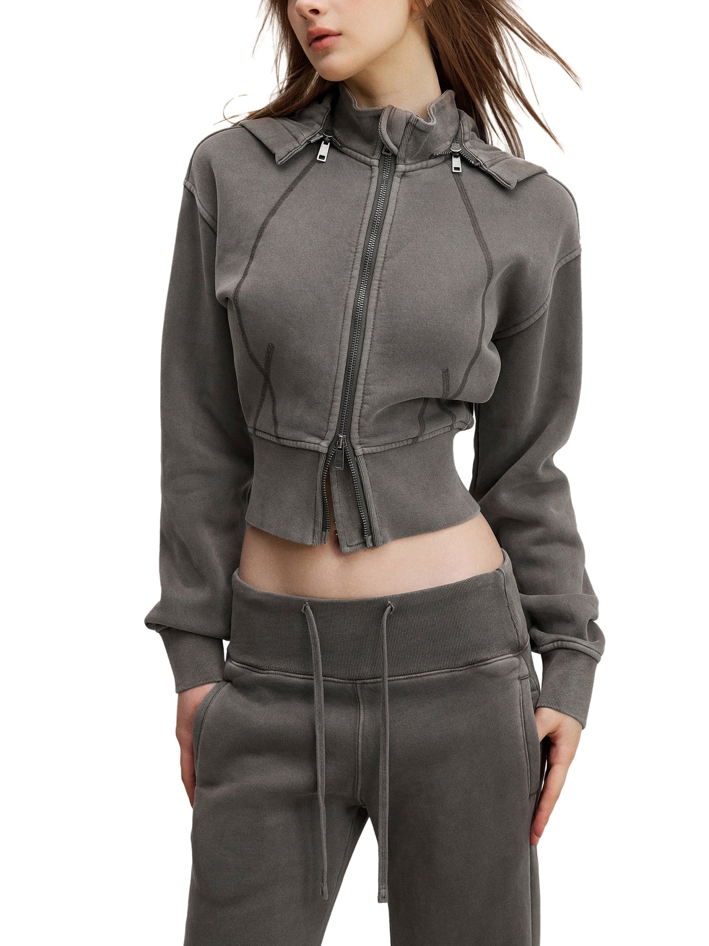 Women’s Vintage Washed Cropped Fleece Hoodie —  Consequence