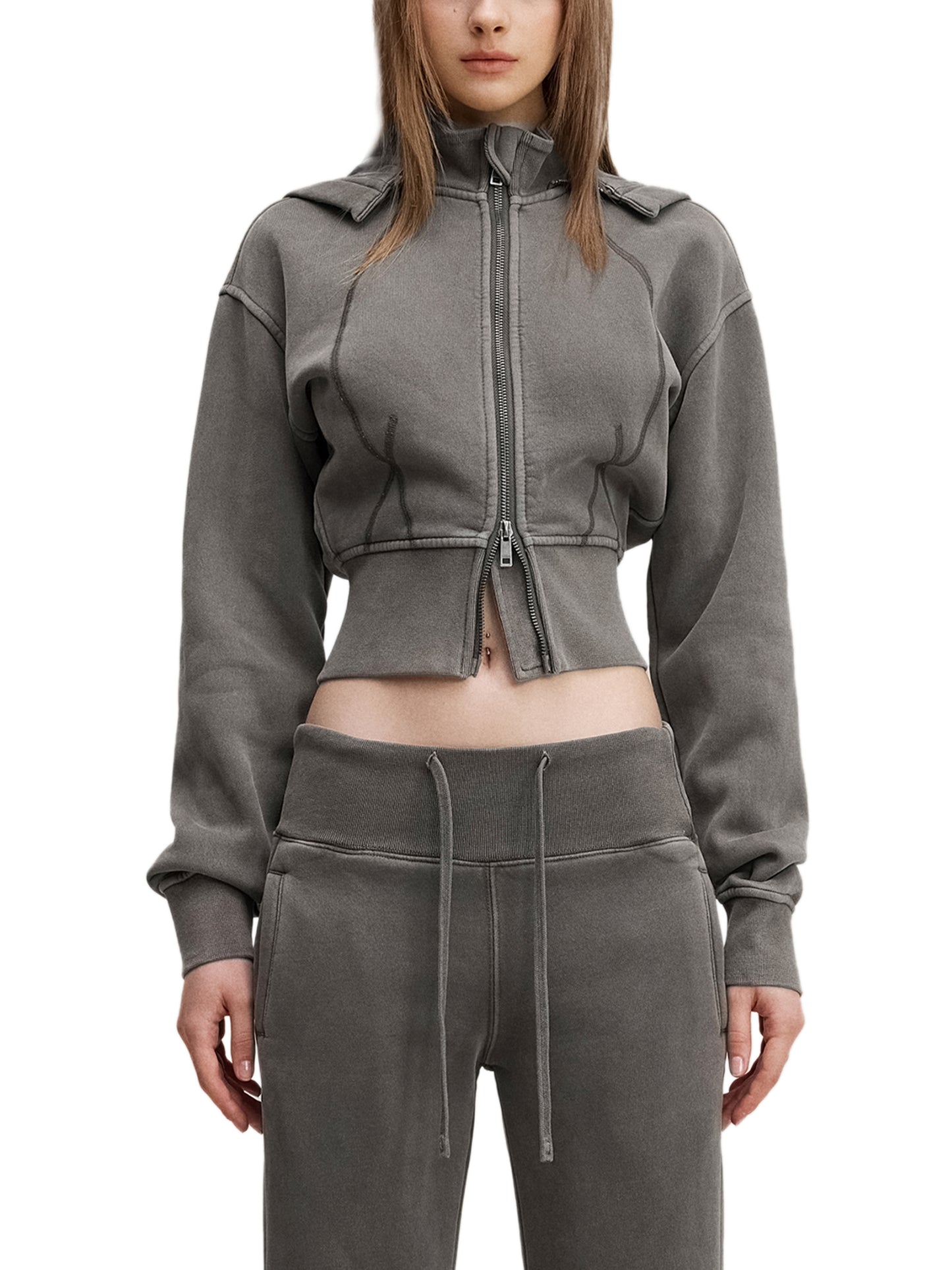 Women’s Vintage Washed Cropped Fleece Hoodie —  Consequence
