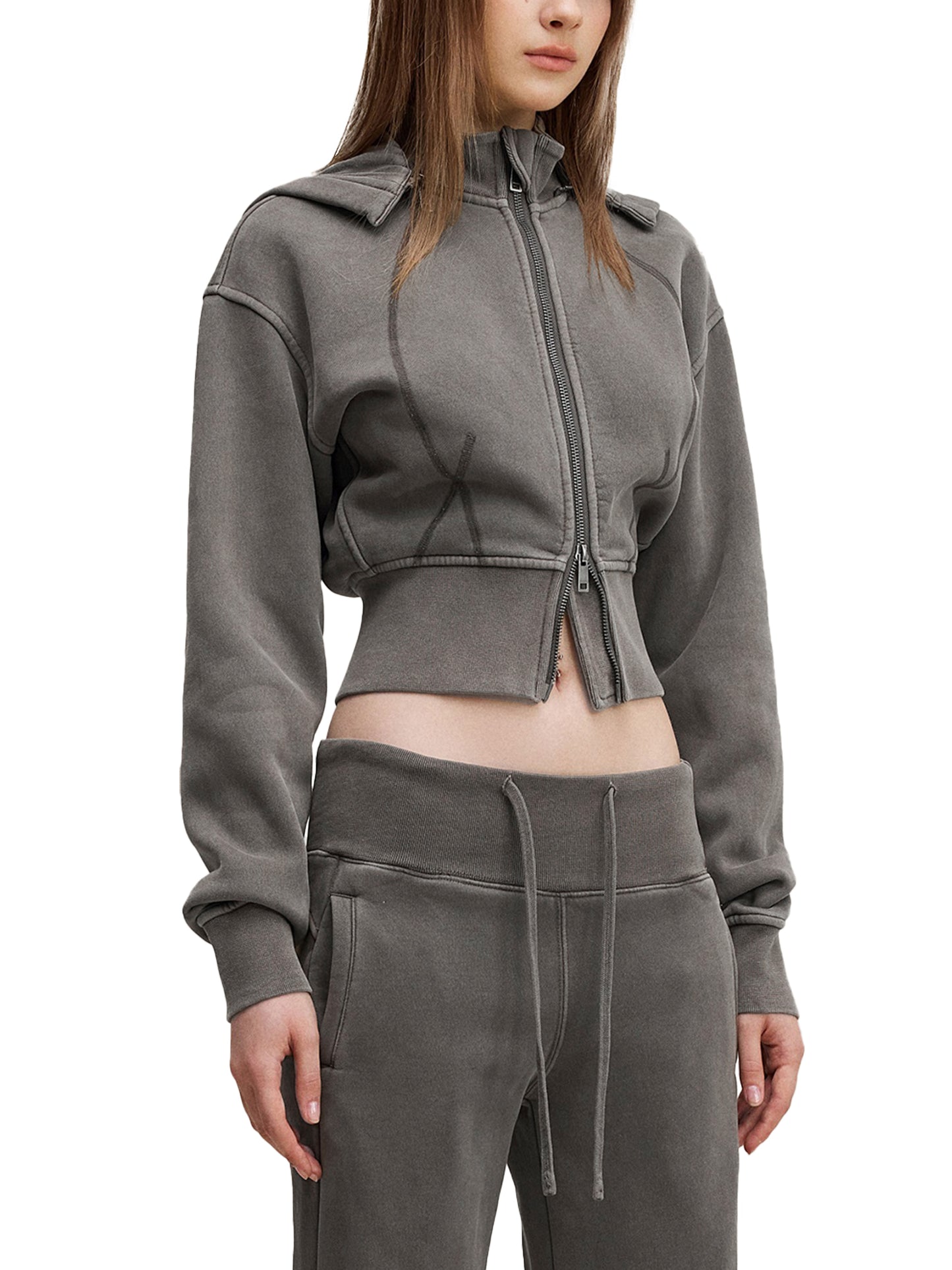 Women’s Vintage Washed Cropped Fleece Hoodie —  Consequence