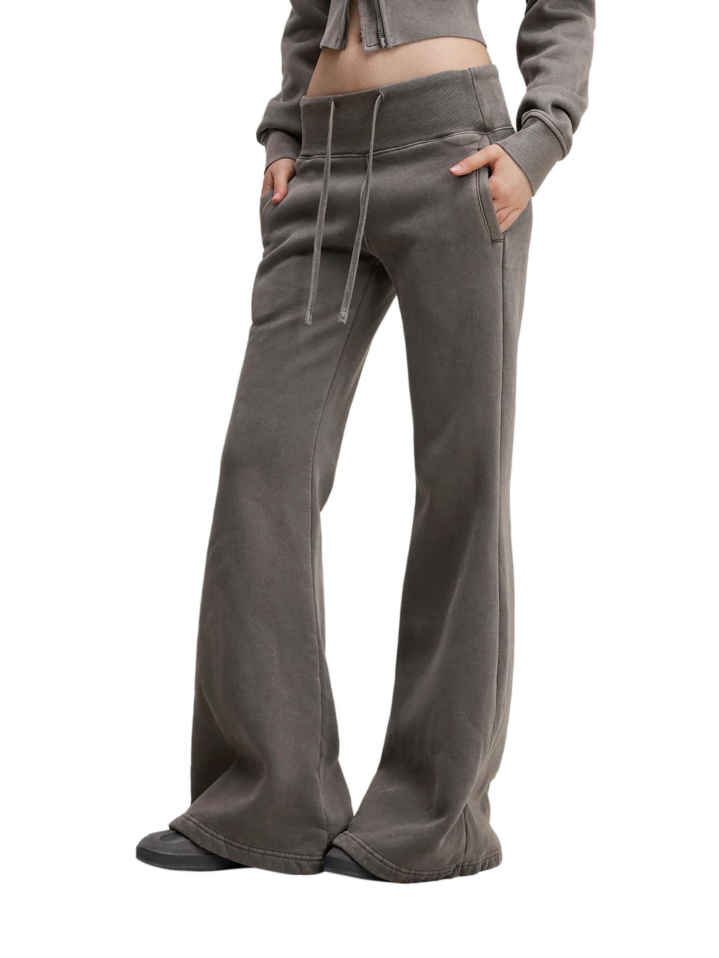 Women’s Vintage Washed Flared Fleece Pants —  Consequence