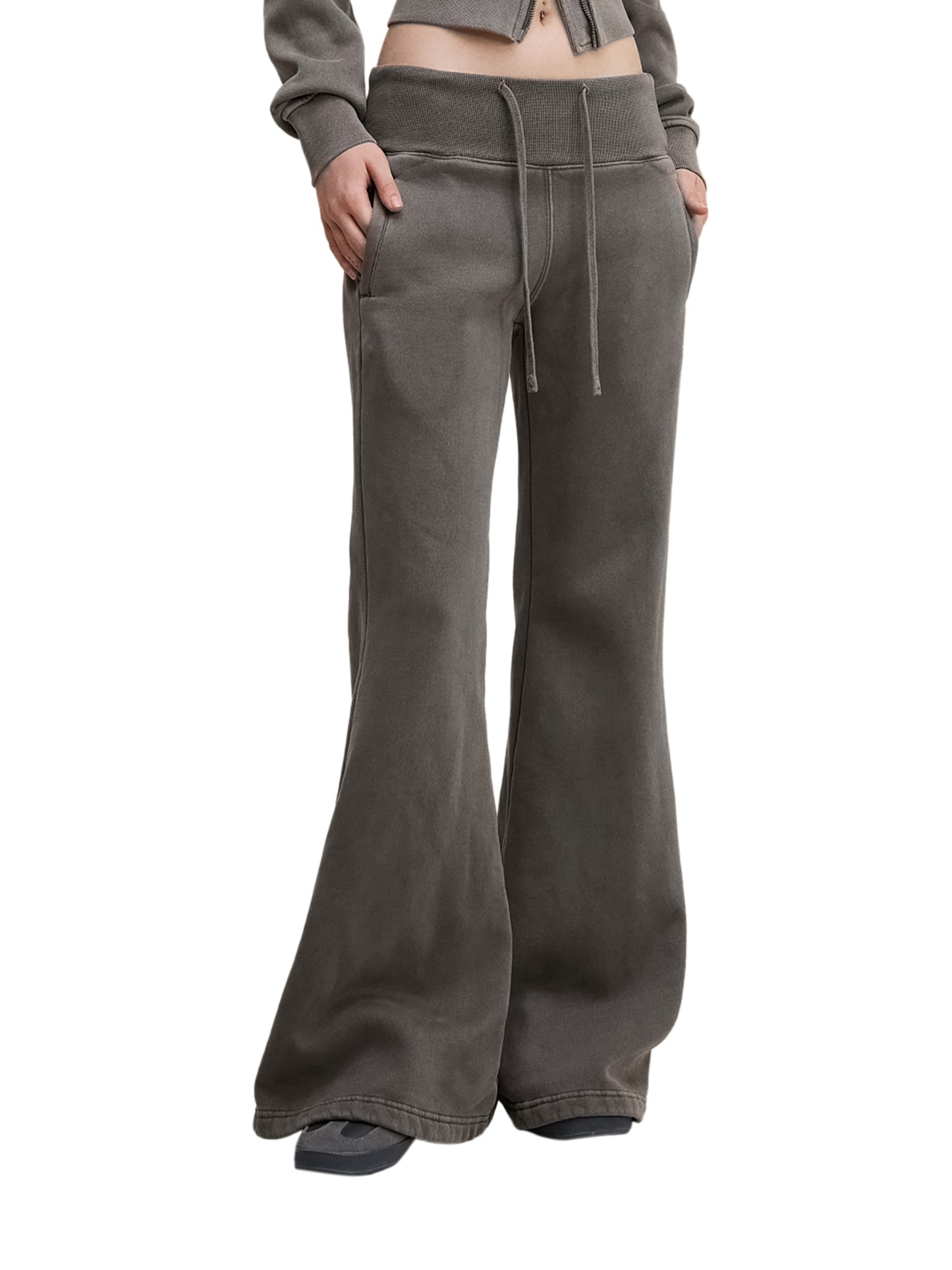 Women’s Vintage Washed Flared Fleece Pants —  Consequence